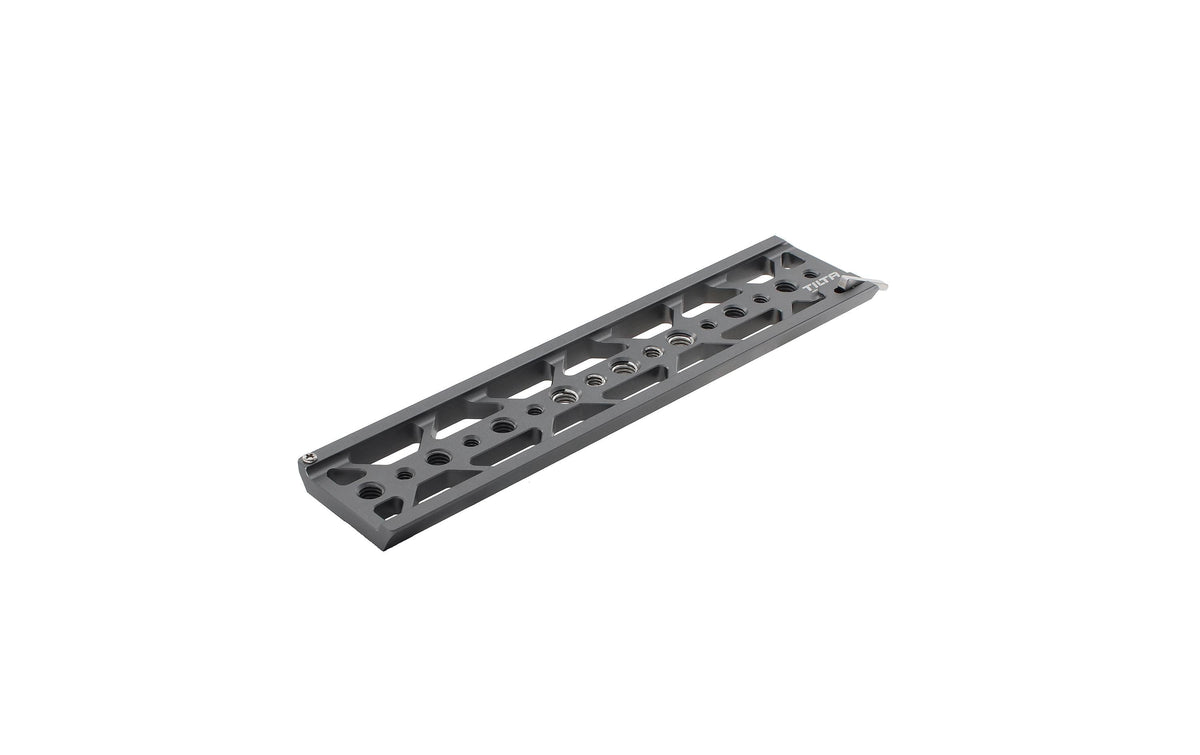 Tilta TT-C16-SIL Schwalbenschwanzplatte – Aluminium, 63,5 × 12,7 × 254 mm, 1/4", 3/8" – Grau