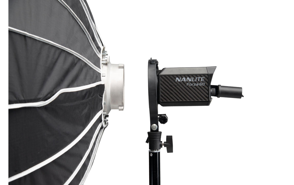 Nanlite AS-BA-FMM Bowens Adapter – Stangenbefestigung, mit Klemme – Schwarz