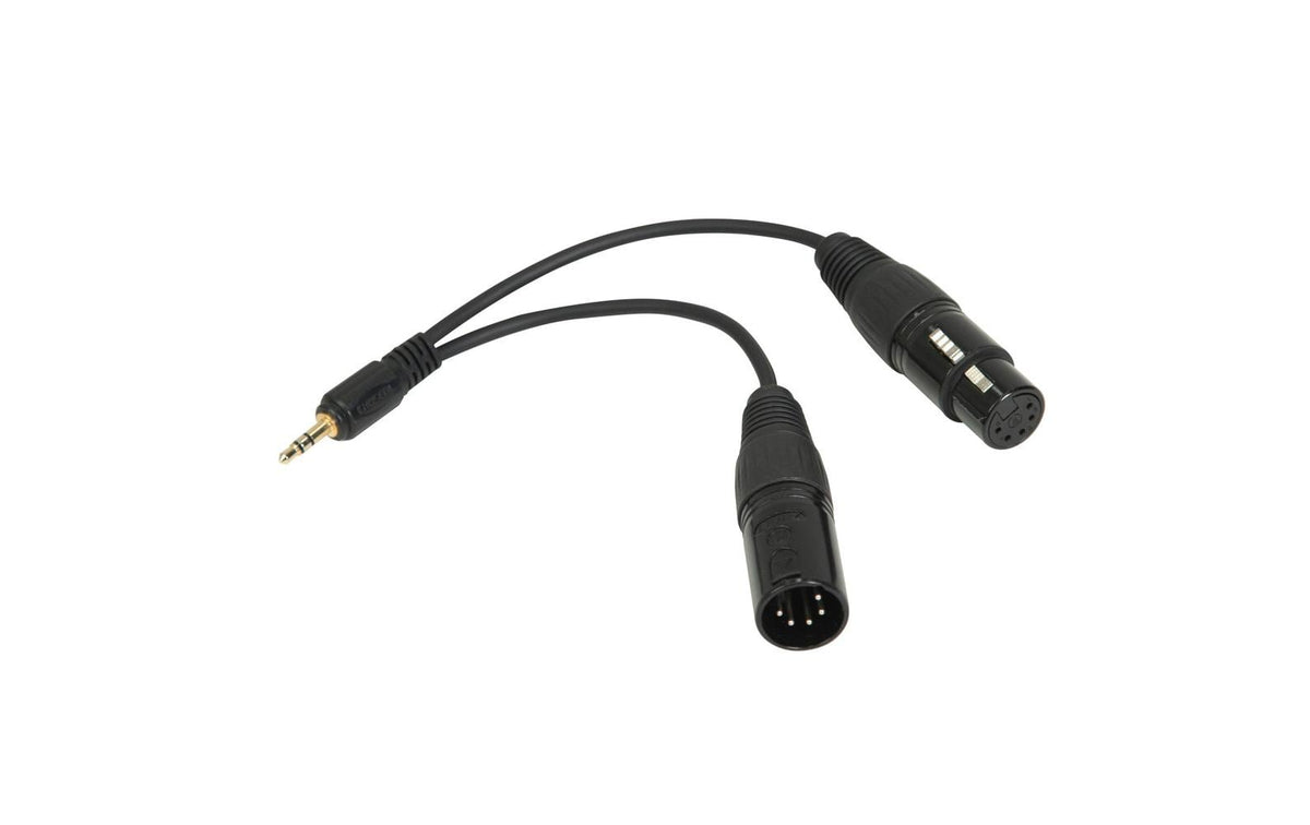 Nanlite CB-DMX-3.5C-1/2 – DMX-Kabelsplitter, 3,5 mm ↔ XLR, für Nanlite Forza- & PavoTube-Modelle, Schwarz