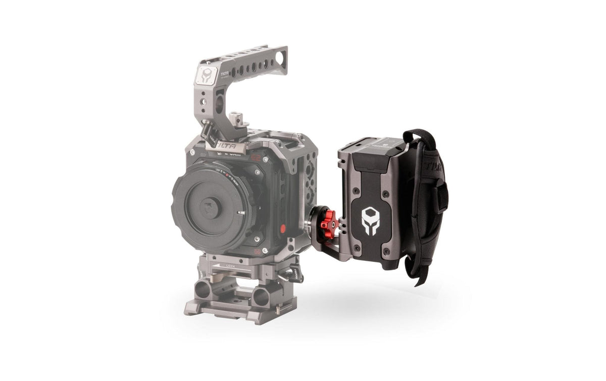 Tilta Side Power Handle Typ II Griff – Aluminium, Edelstahl – für Sony NP-F970 – Grau