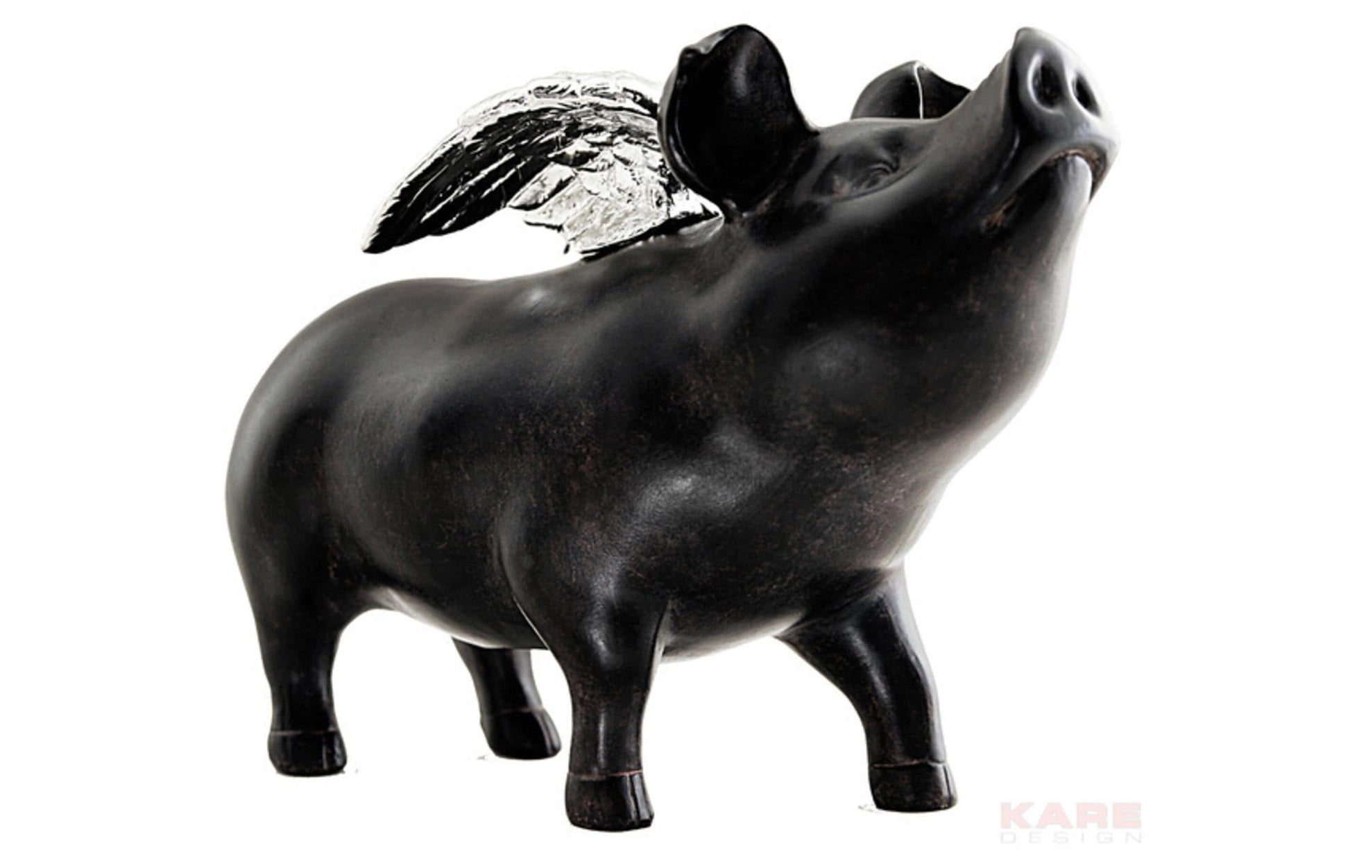 KARE Design Sparbüchse – Kunststoff, schwarz – 17 × 23 × 10 cm