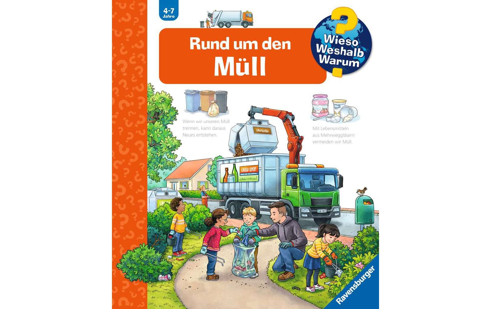 Ravensburger Buch – Wieso? Weshalb? Warum? – Rund um den Müll (Band 74), Spiralbindung, 16 Seiten, ab 4 Jahren