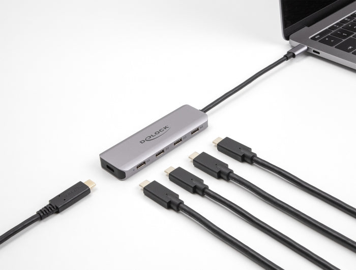 DeLOCK USB-Hub – USB-C, 4× USB, für Windows/Mac/Linux