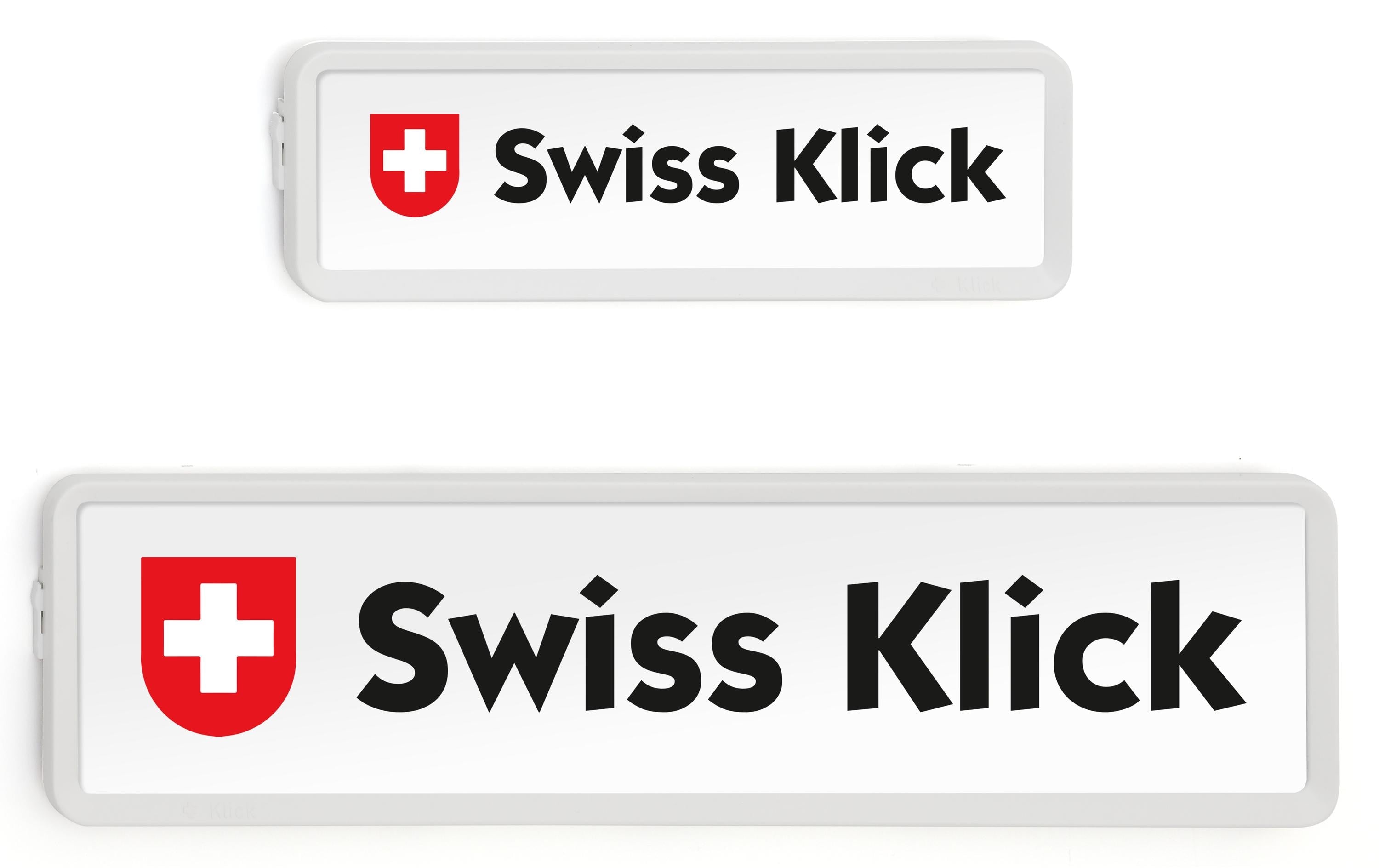 Swiss Klick Kennzeichnungstasche – für DL – Wechselsystem – Weiss – Kunststoff
