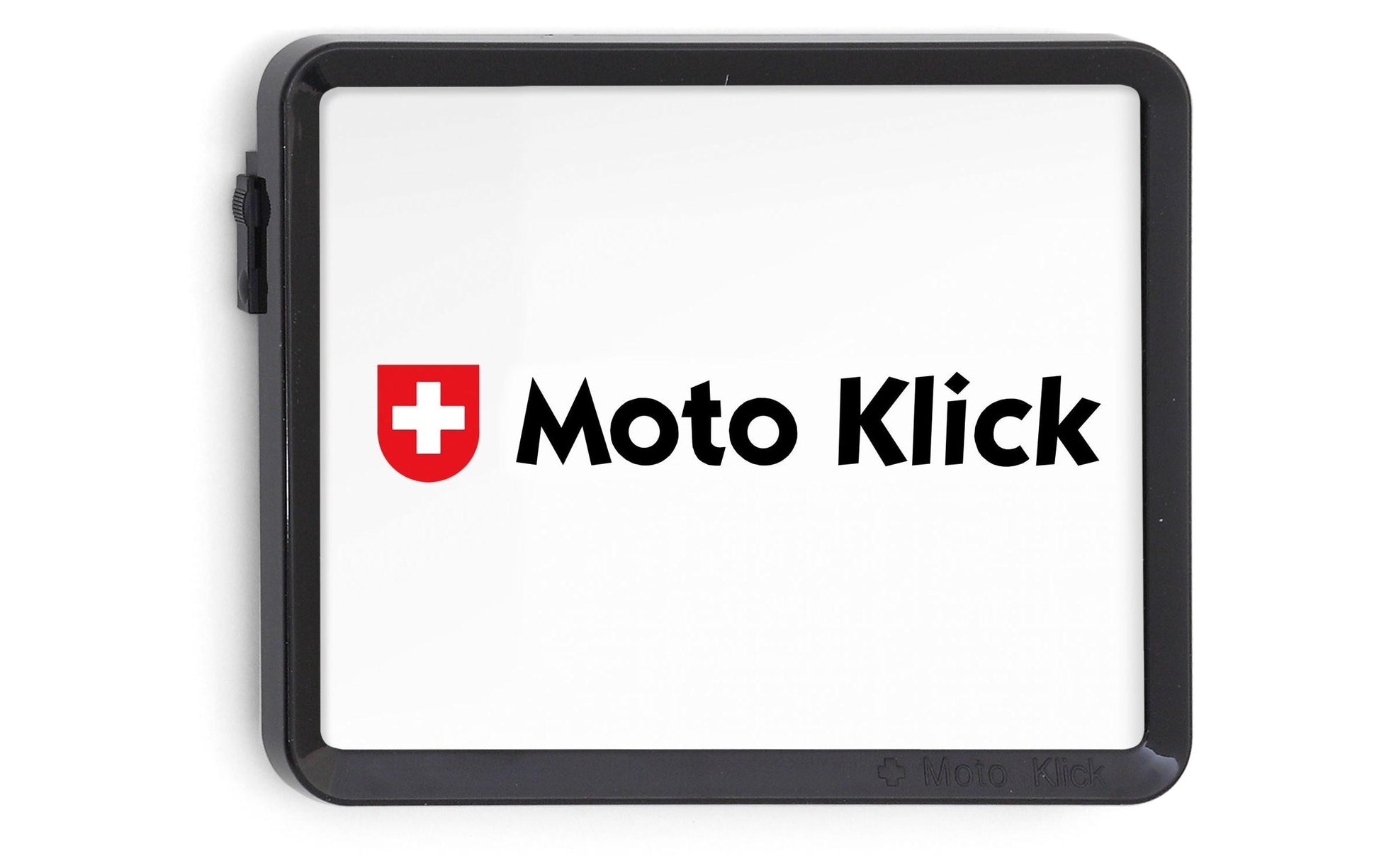 Swiss klick Nummernrahmen hinten – für Motorrad – Kunststoff, Wechselsystem, schwarz