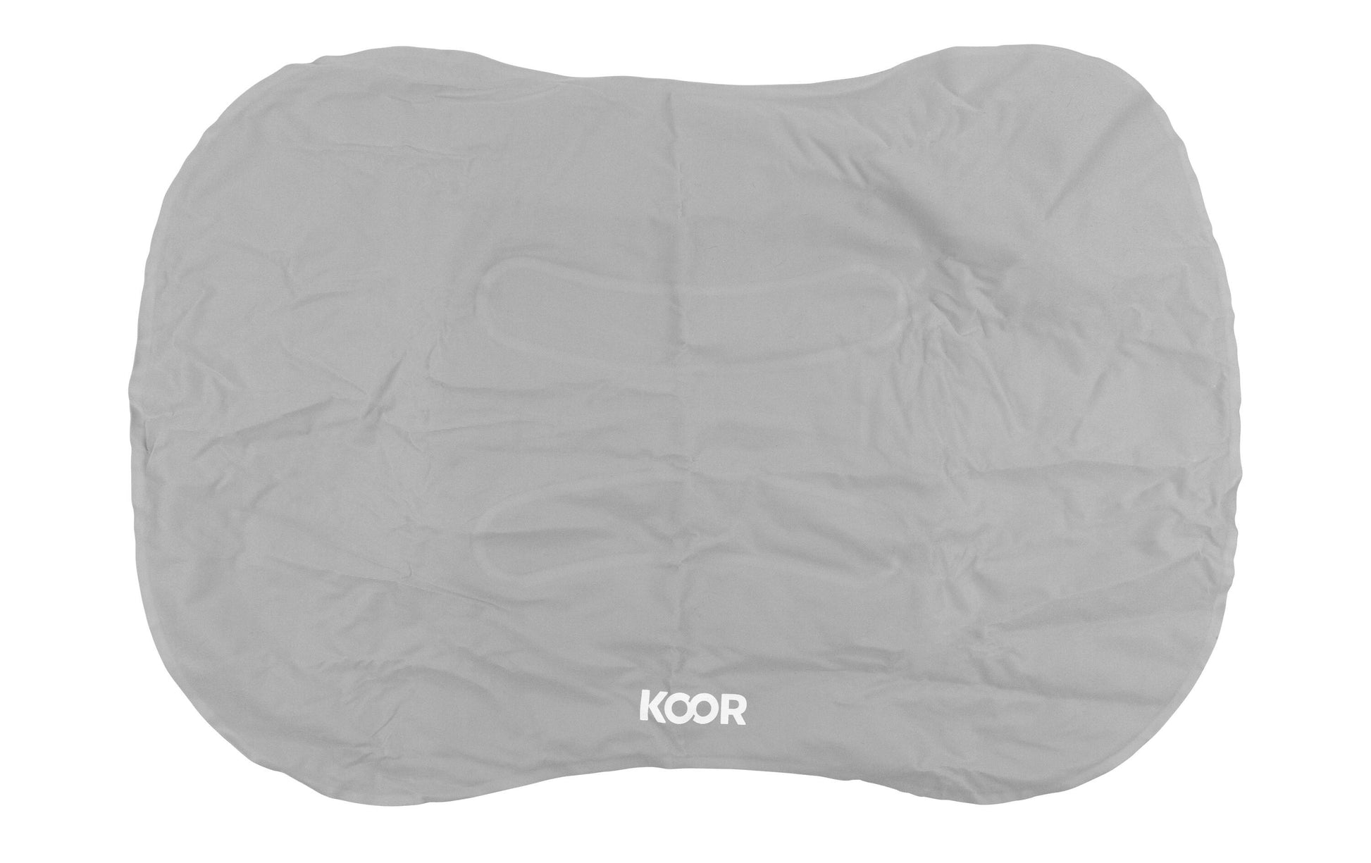 KOOR Reisekissen Sonno – aufblasbar, faltbar – für Auto, Flugzeug – 280 × 90 × 450 mm – grau – Polyester