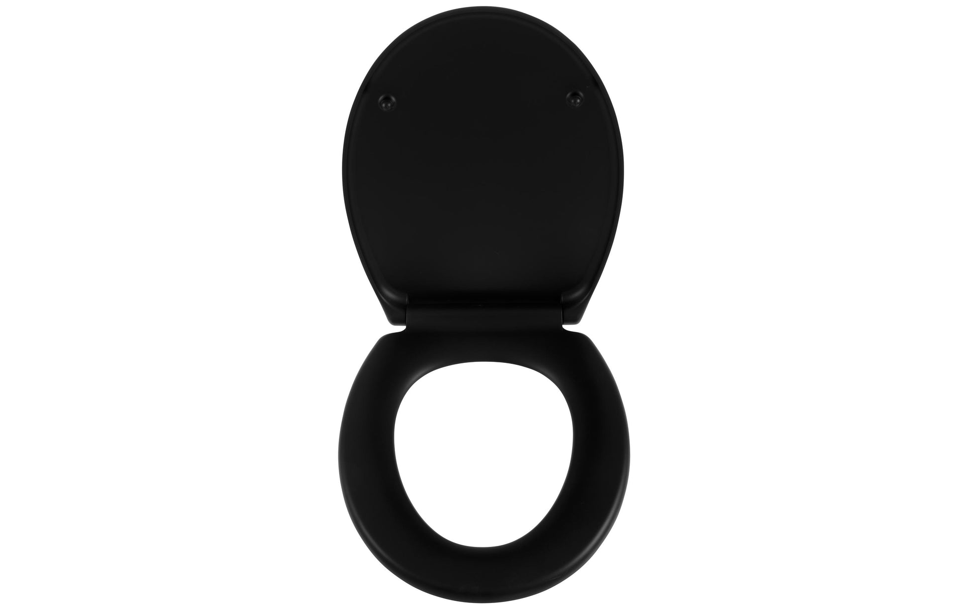 COCON Toilettensitz (verlängert) – Duroplast, schwarz, mit Absenkautomatik, 37,2 × 44,6 × 5,2 cm