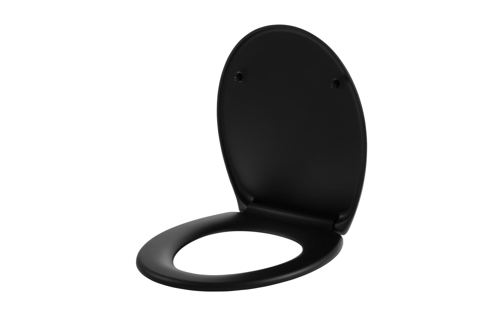 COCON Toilettensitz (verlängert) – Duroplast, schwarz, mit Absenkautomatik, 37,2 × 44,6 × 5,2 cm