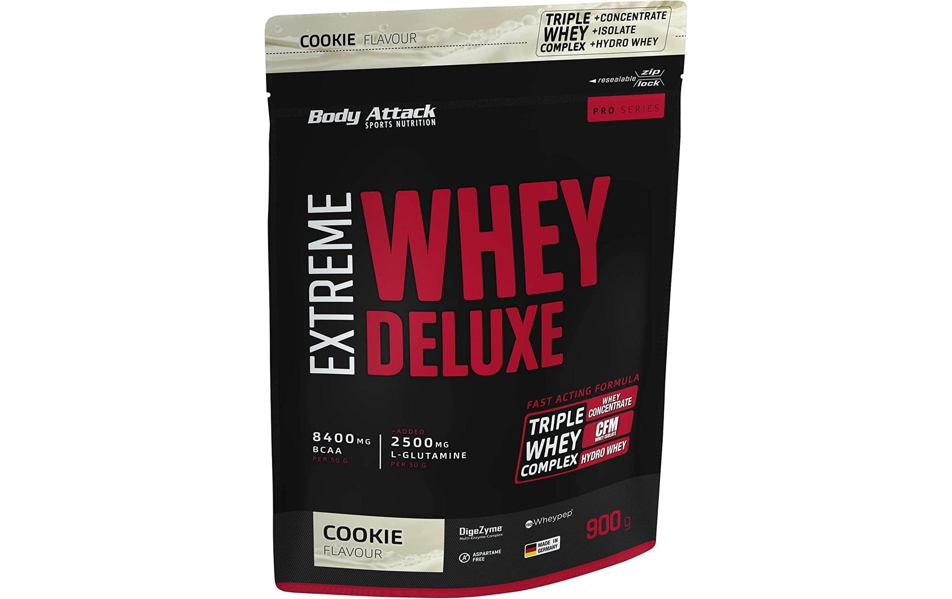 Body Attack Extreme Whey Deluxe – Cookies & Cream – 900 g