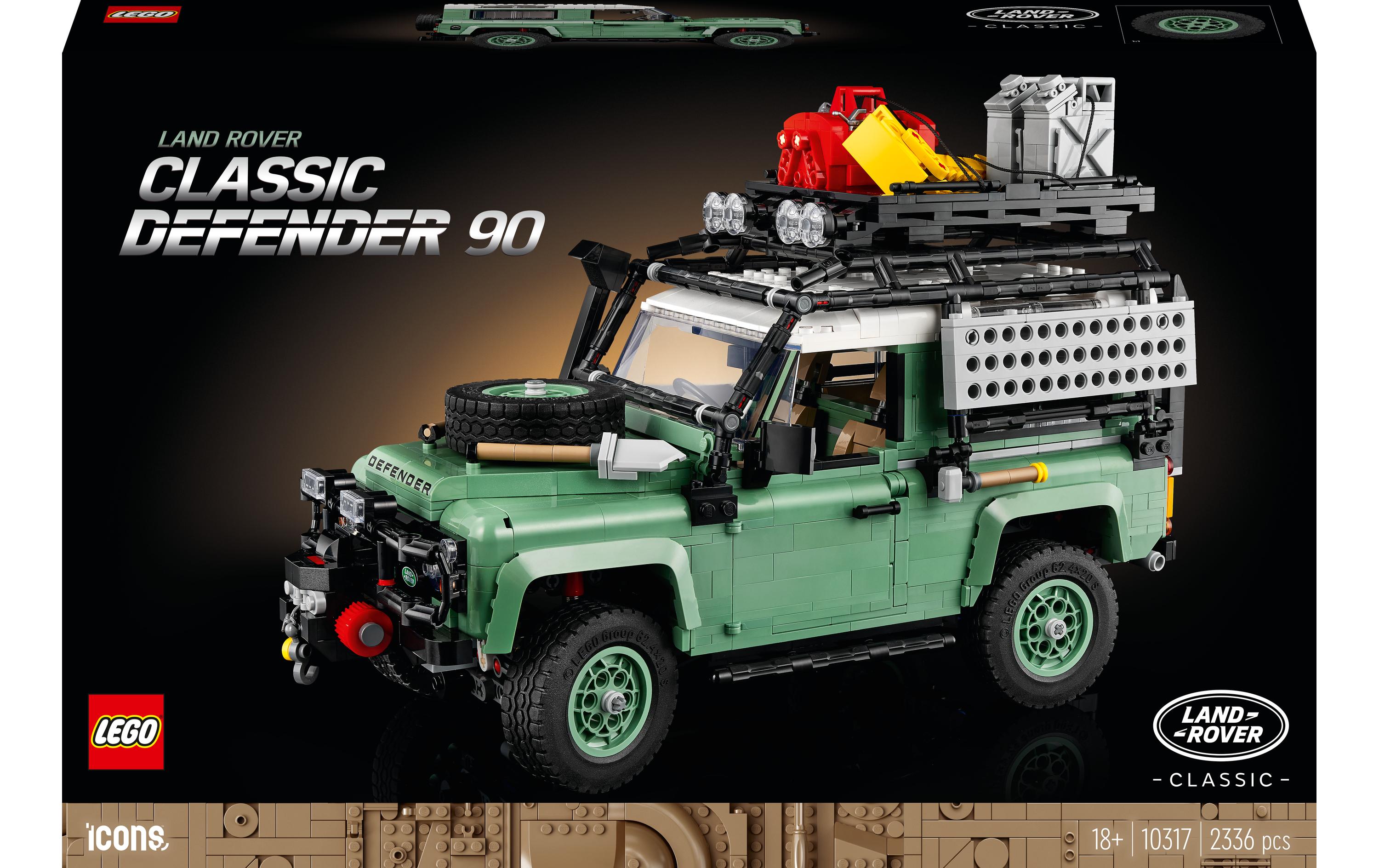 LEGO Icons Klassischer Land Rover Defender 90 3D-Puzzle – 2'336 Teile – 16×16×32 cm – ab 18 Jahren