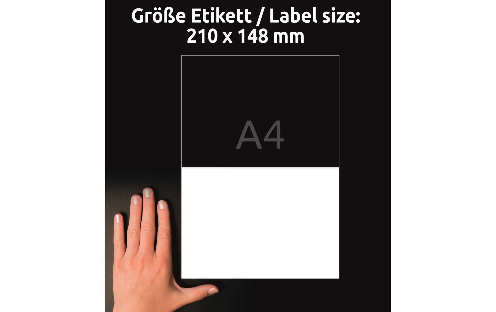 Avery Zweckform – Druckeretiketten, 210 mm × 148 mm, weiss, Papier (Recycling), selbstklebend, 200 Etiketten