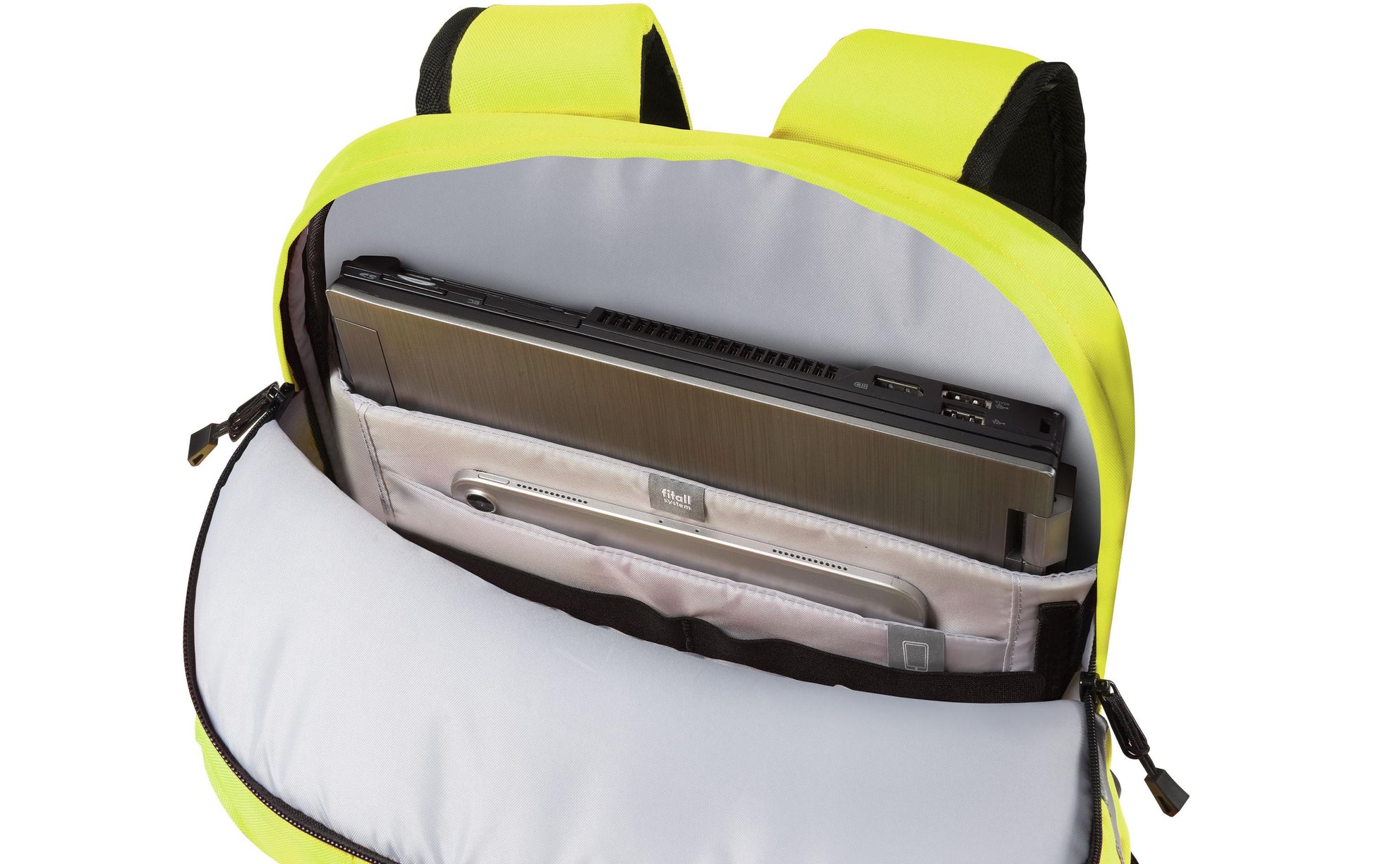 DICOTA Freizeit-Rucksack – 32–38 l, gelb, Hi-Vis
