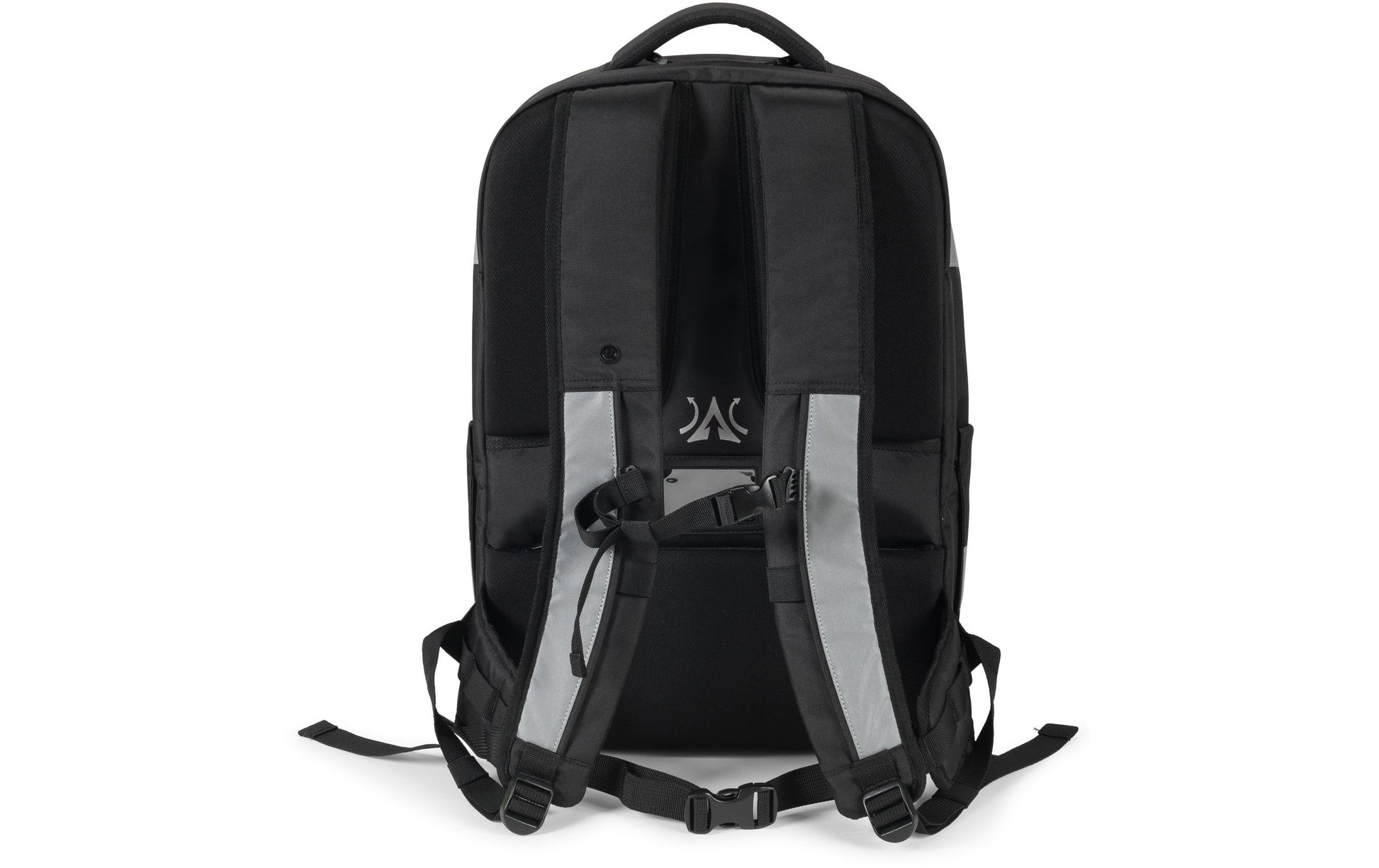 DICOTA REFLECTIVE – Notebook-Rucksack – 32–38 l, rPET (recyceltes PET), schwarz, reflektierend
