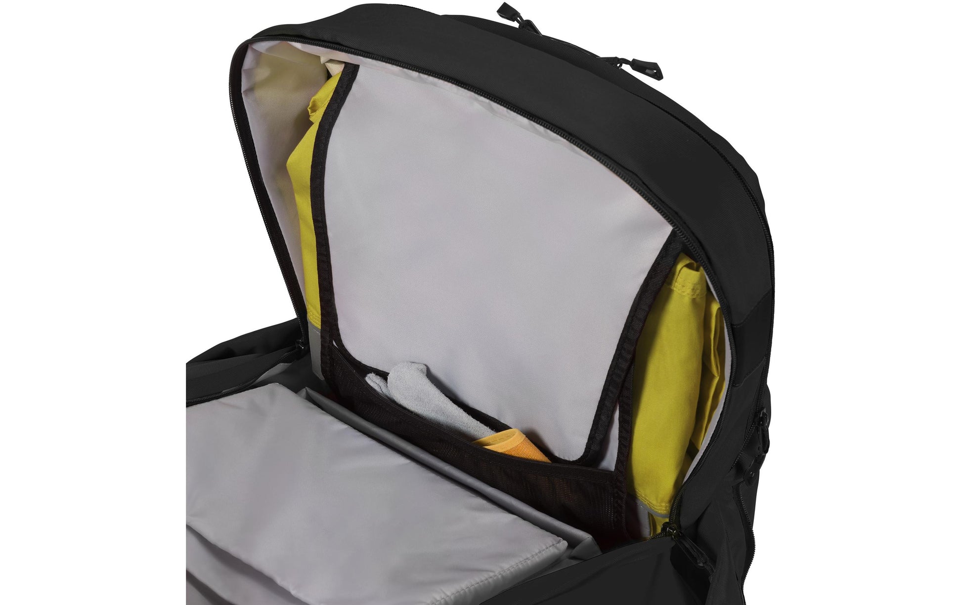 DICOTA REFLECTIVE – Notebook-Rucksack – 32–38 l, rPET (recyceltes PET), schwarz, reflektierend