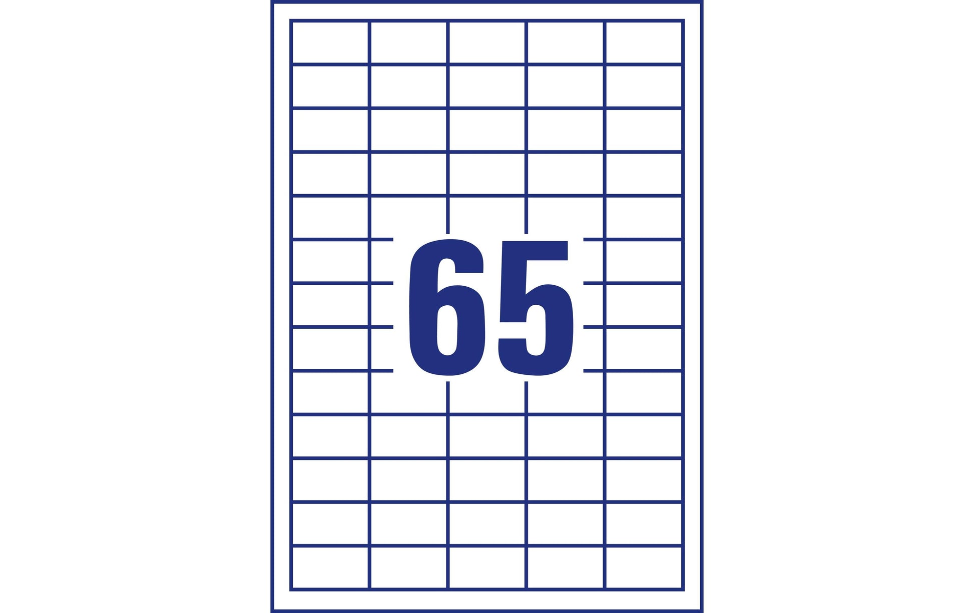 Avery Etiketten QuickPEEL, 38 mm × 21 mm, weiss, Papier, permanent, 100 Blatt (6500 Etiketten)