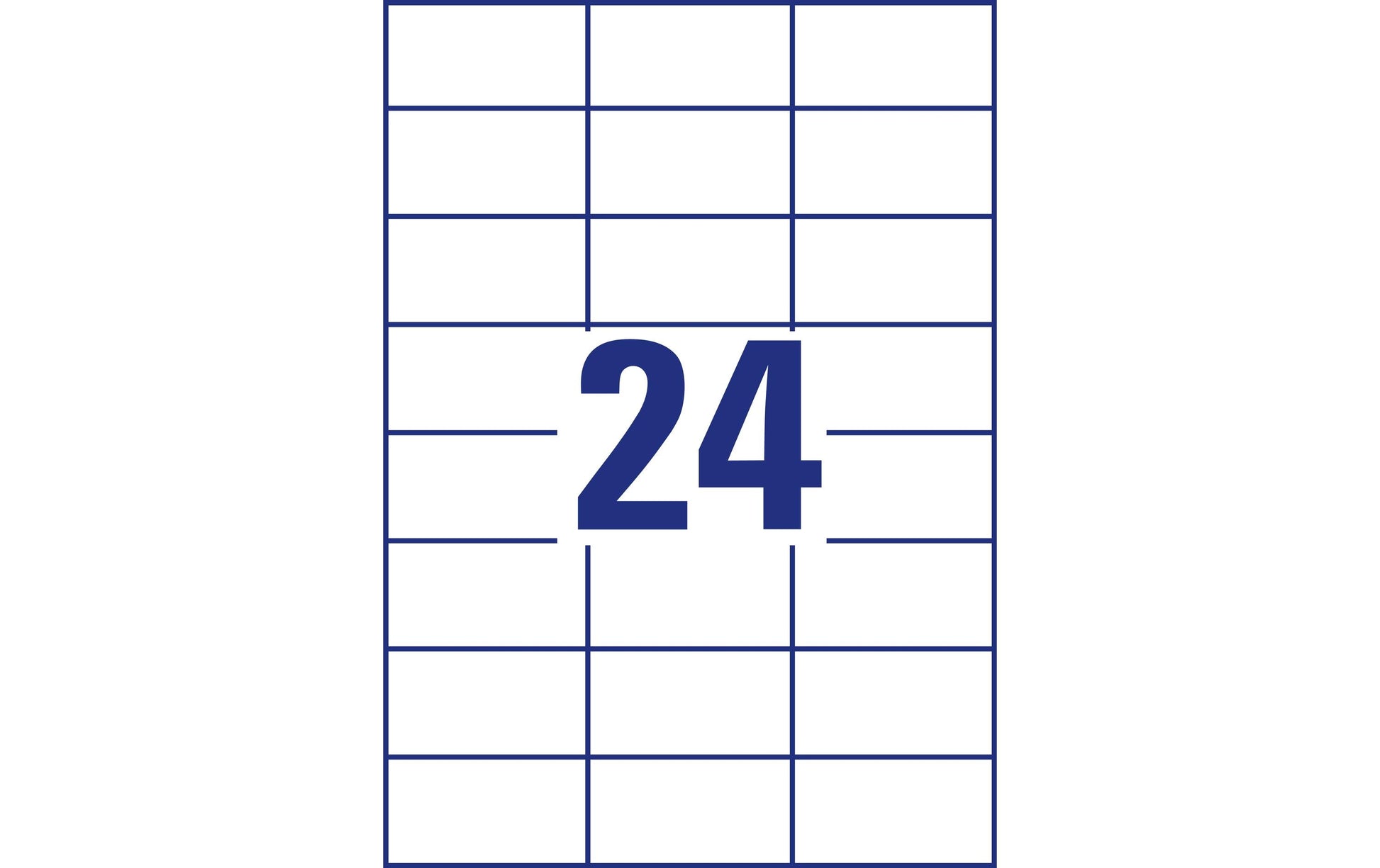 Avery Druckeretiketten, 70 mm × 37 mm, weiss, Papier, permanent, 5280 Etiketten (220 Blatt)