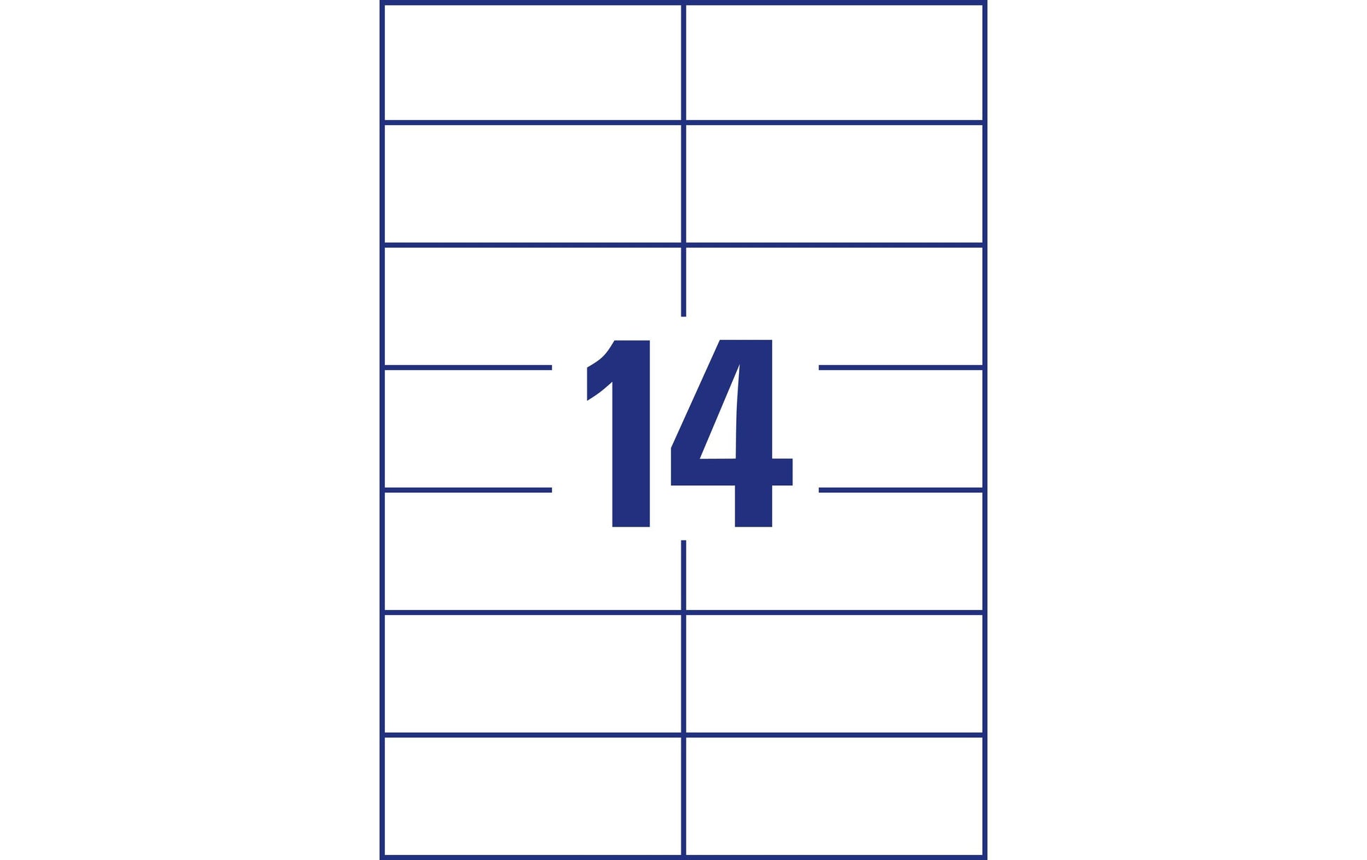 Avery Etiketten, 105 mm × 42 mm, weiss, Papier, permanent, 100 Blatt