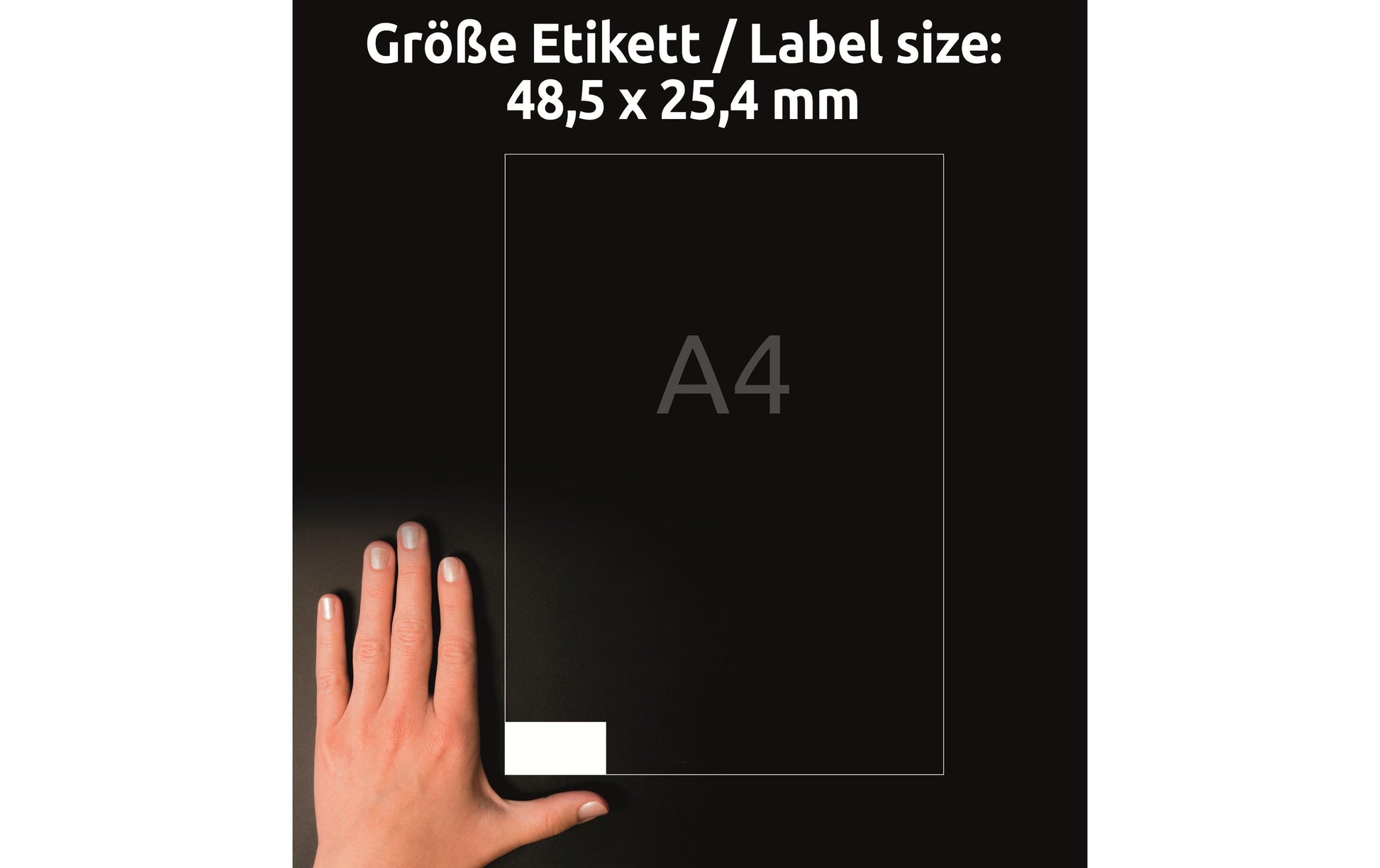 Avery Zweckform – Etiketten A4 49 × 25 mm – Papier, weiss – permanent haftend – Laser/Inkjet – 100 Blätter