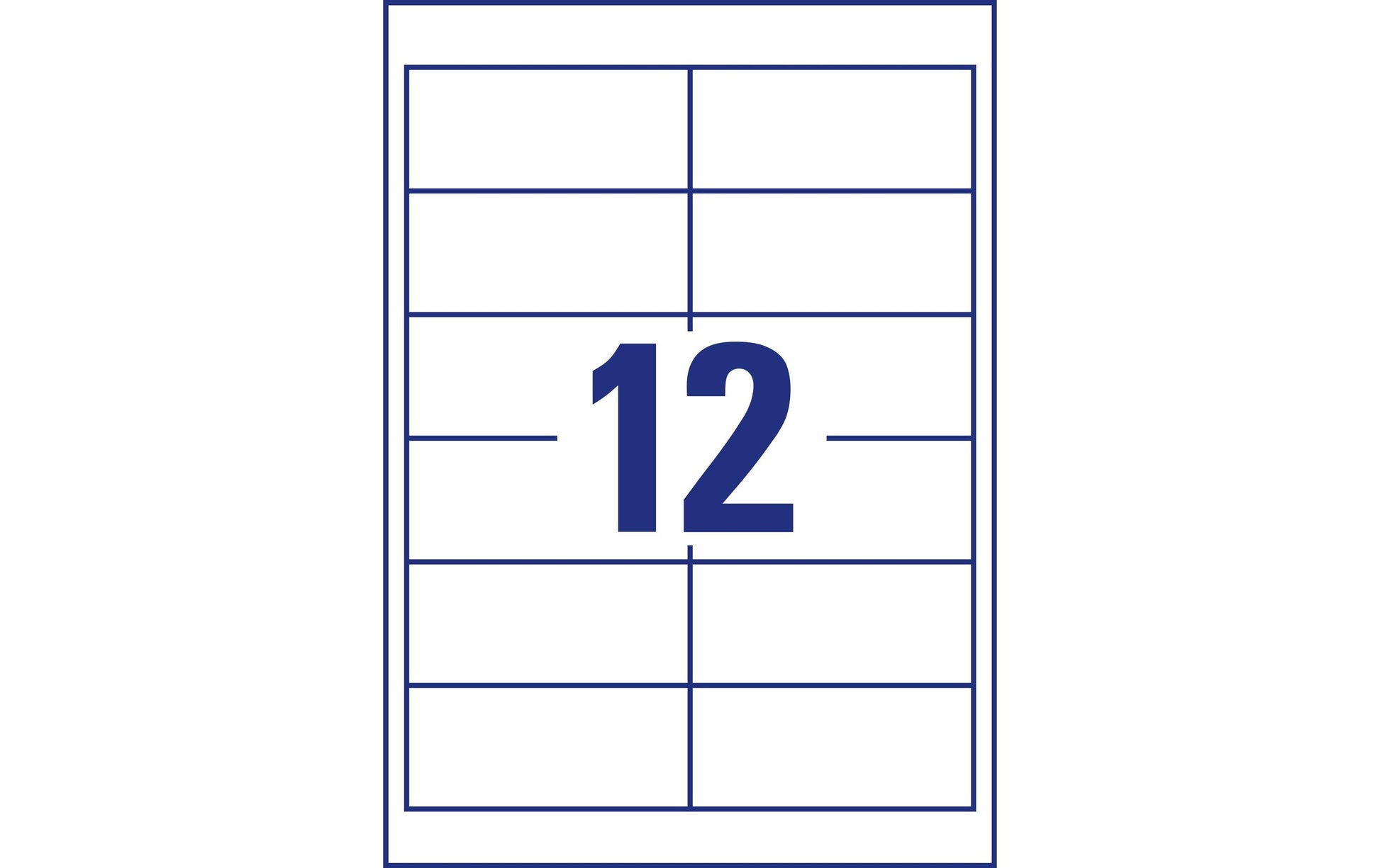 Avery Druckeretiketten, 97 mm × 42,3 mm, weiss, Papier, permanent, 360 Etiketten (30 Blatt)