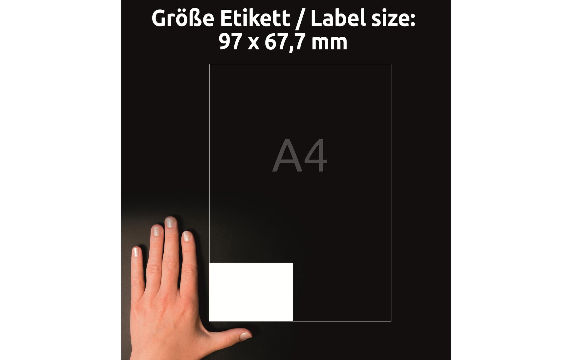 Avery Druckeretiketten, 97 mm × 68 mm, weiss, Papier, selbstklebend, 800 Etiketten (100 Blatt)