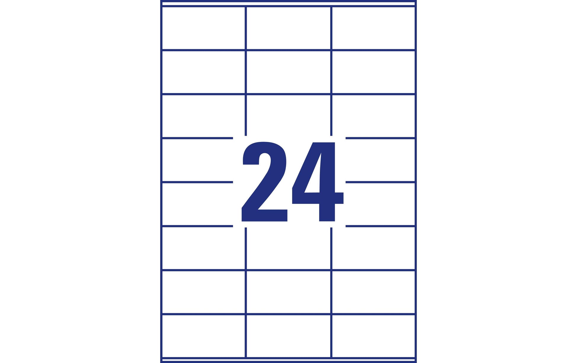 Avery Druckeretiketten, 70 mm × 36 mm, weiss, Papier, permanent, 10 Blätter (240 Etiketten)