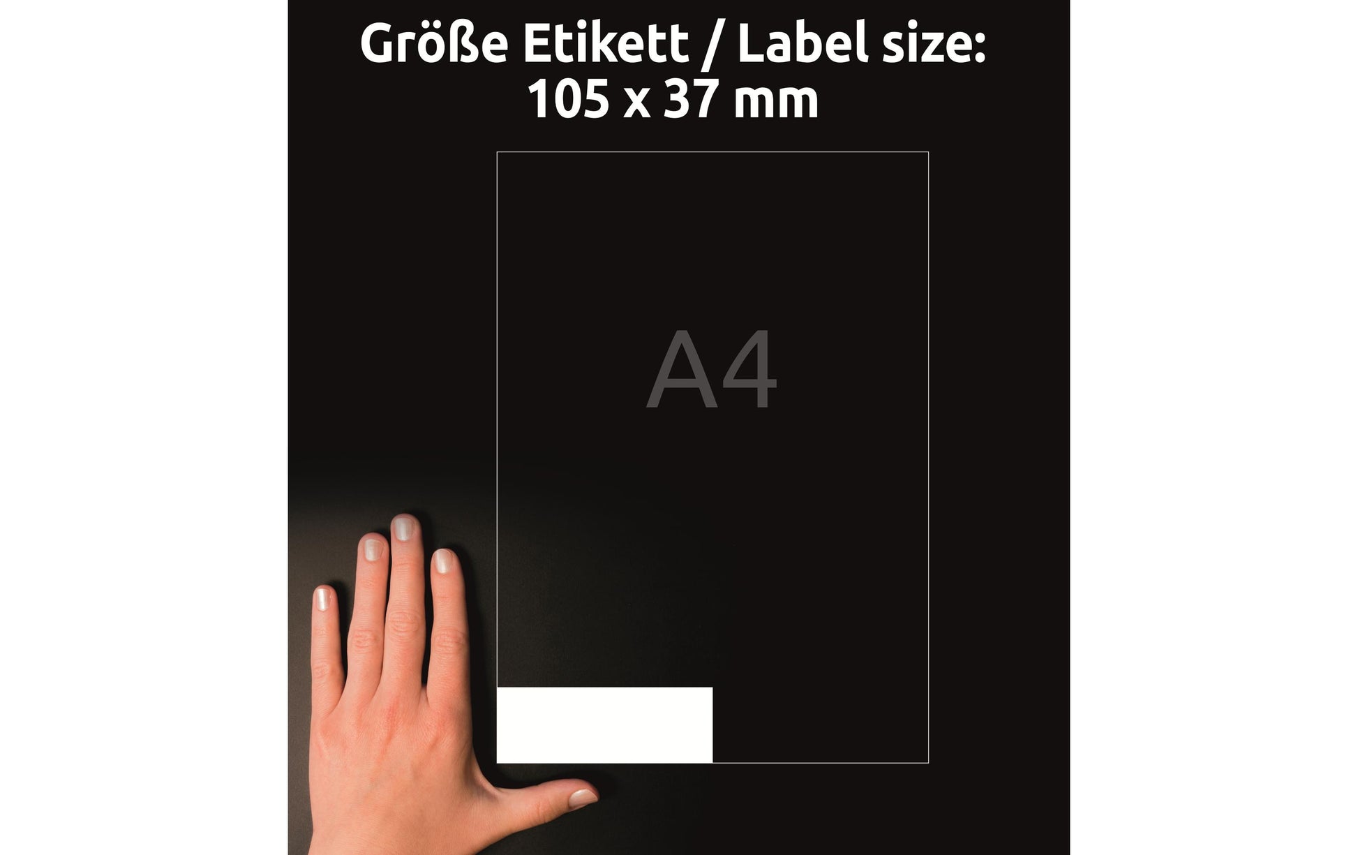 Avery Etikettenbogen, 105 mm × 37 mm, weiss, Papier, permanent, 100 Blatt (1600 Etiketten)
