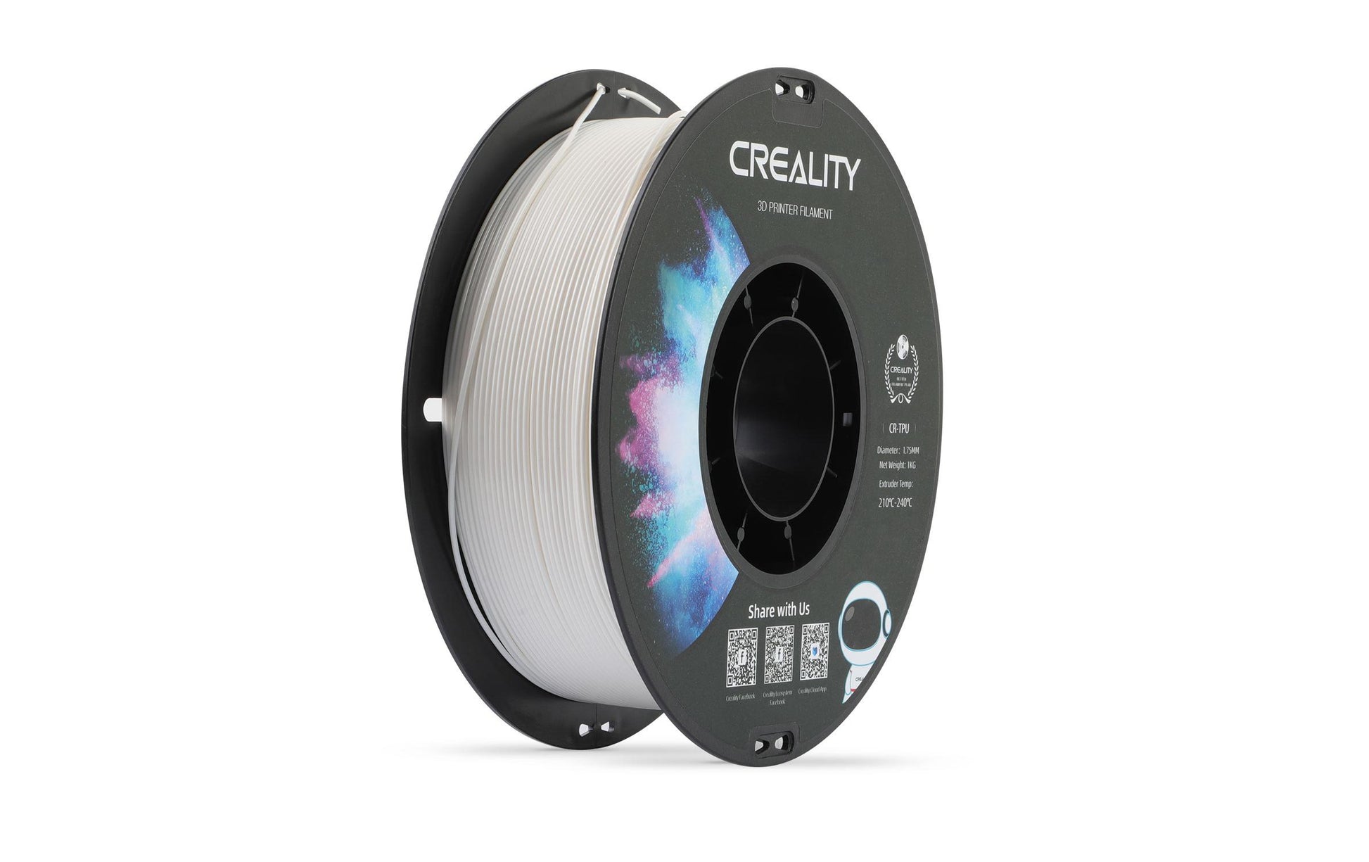 Creality 3D-Drucker-Filament TPU 1,75 mm Weiss, 1 kg – für Creality FDM 3D-Drucker