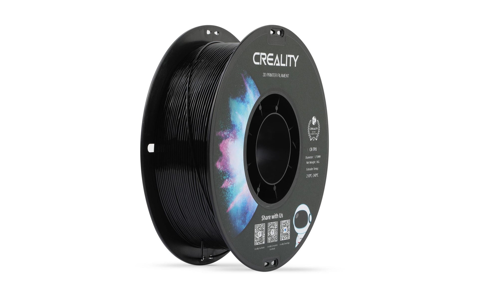 Creality 3D-Drucker-Filament TPU 1,75 mm Schwarz, 1 kg – für Creality 3D