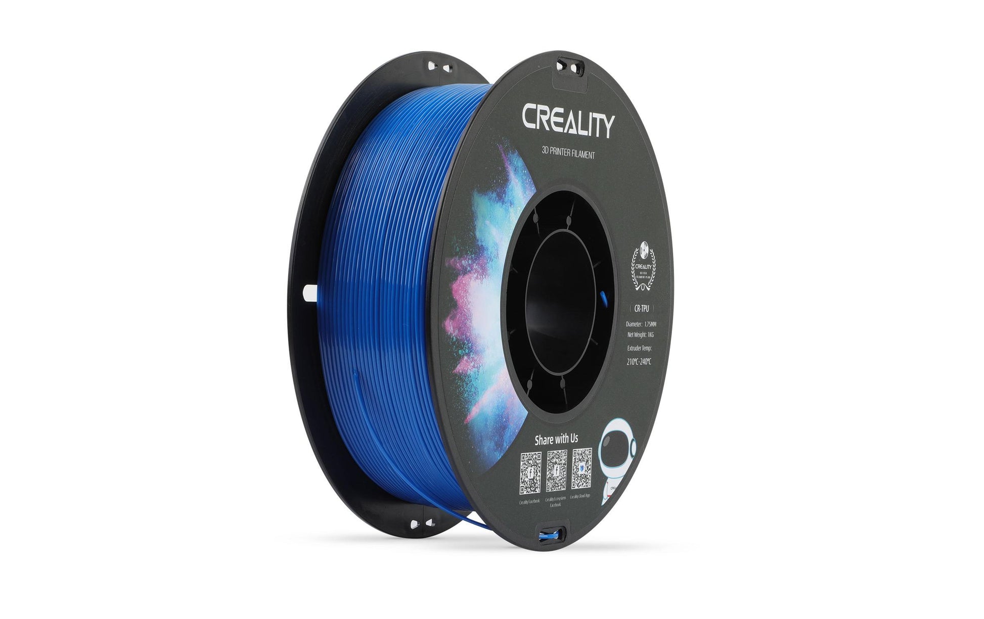 Creality 3D-Drucker-Filament TPU 1,75 mm Blau, 1 kg – für Creality FDM 3D-Drucker