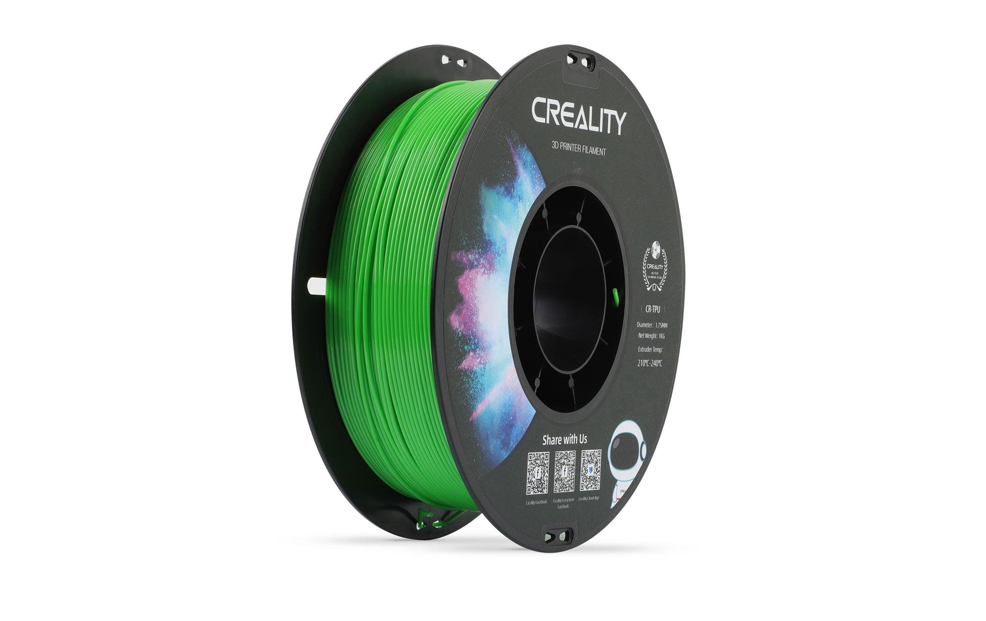 Creality 3D-Drucker-Filament TPU 1,75 mm Grün, 1 kg – für Creality FDM-3D-Drucker