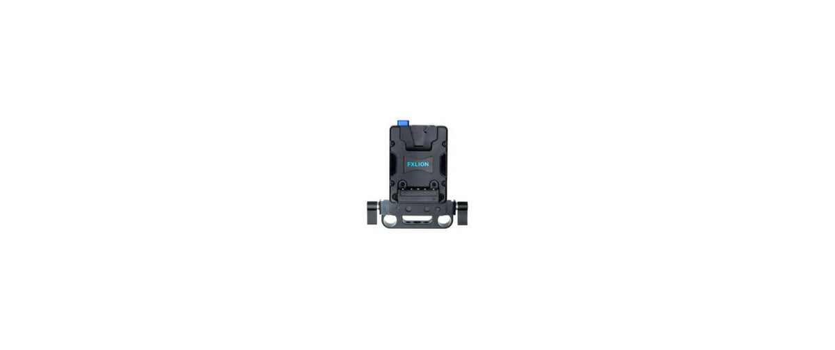 Fxlion Nano V-Mount Platte – 1/4", 3/8" Gewinde, für 15 mm Rod – Schwarz – 106 × 112,5 × 64,5 mm
