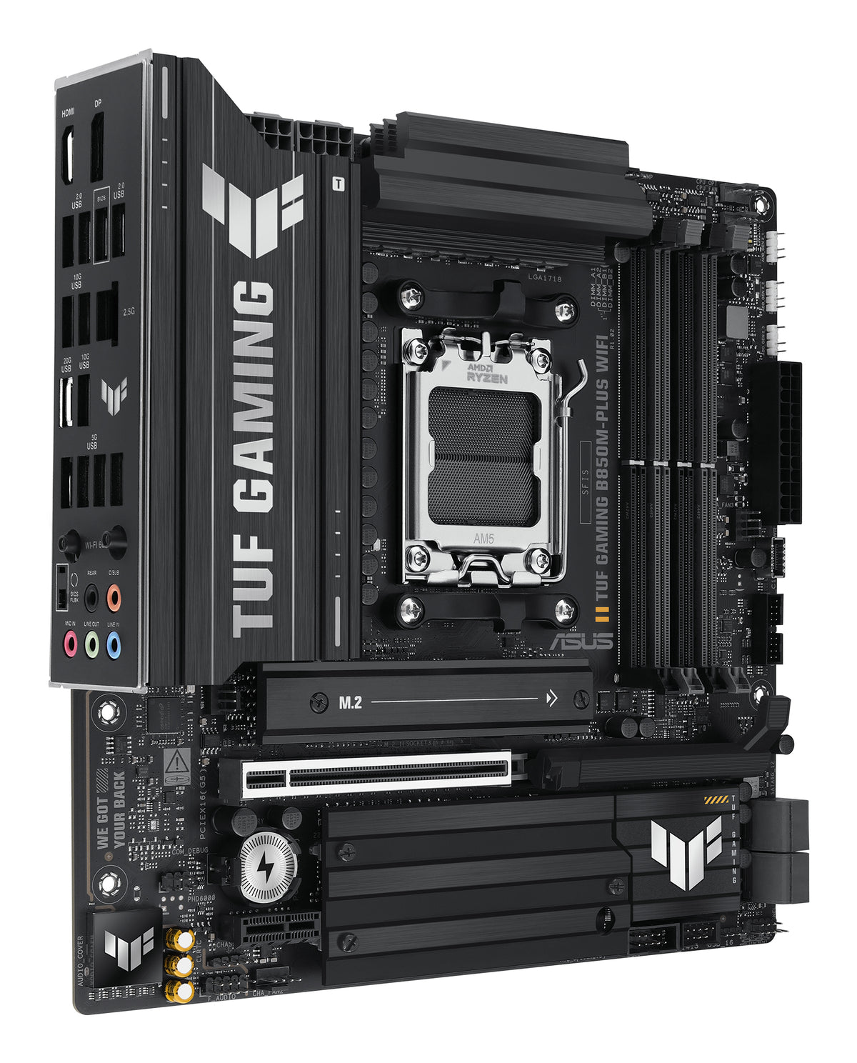 ASUS TUF GAMING B850M-PLUS WIFI – Mainboard – Sockel AM5, AMD B850, mATX, DDR5