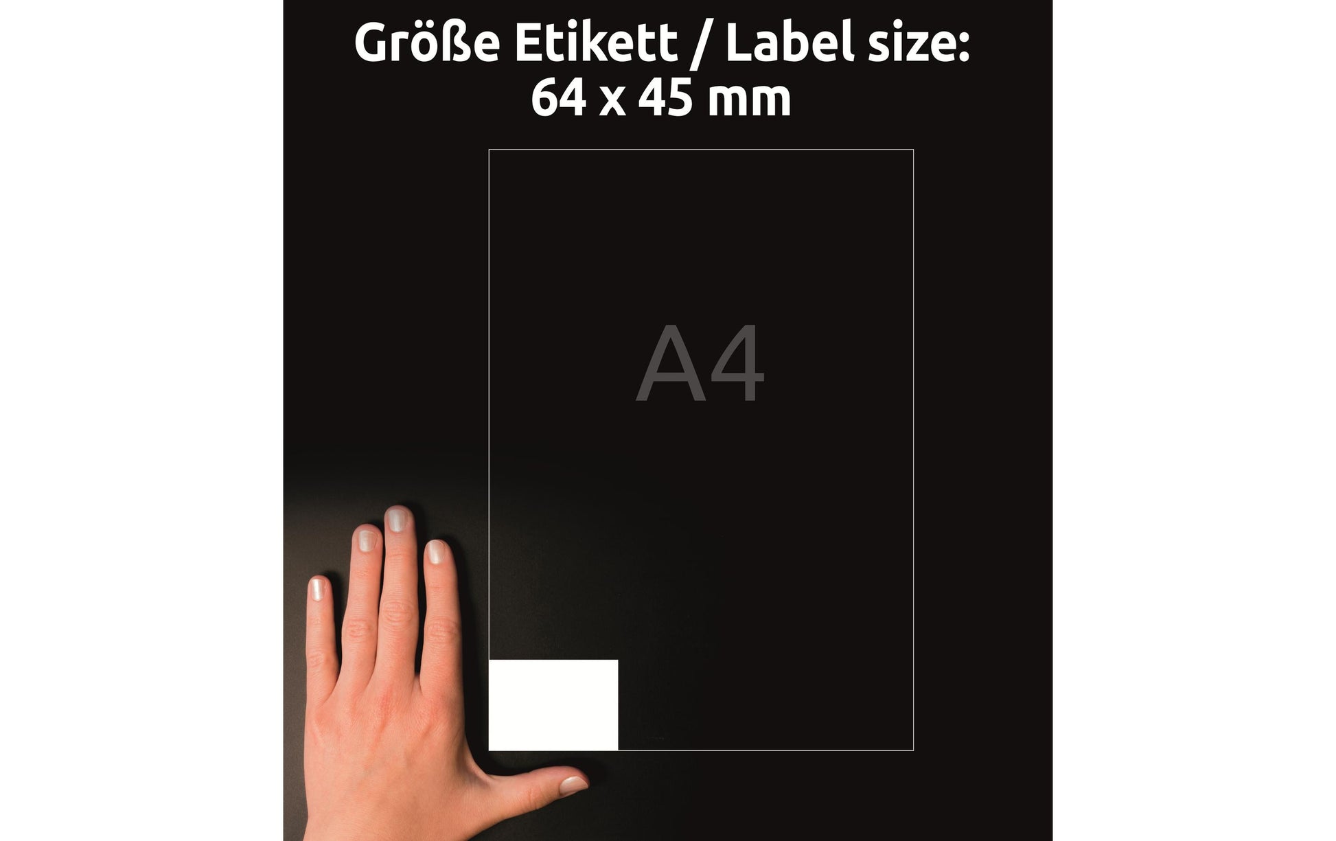 Avery Zweckform – Etiketten A4 64 × 45 mm – Papier, weiss – permanent haftend – 18 pro Blatt, 100 Blätter