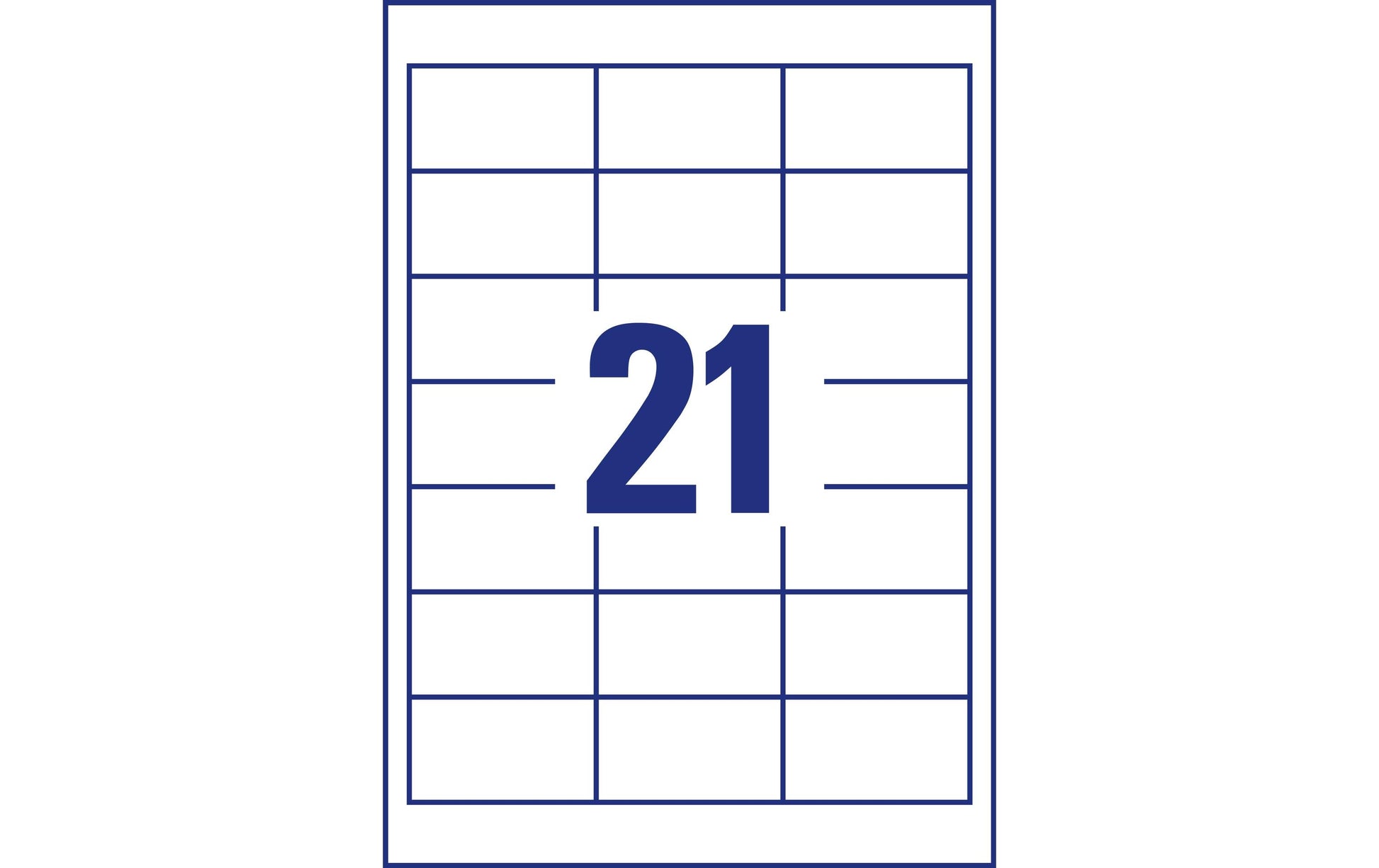 Avery Zweckform – Etiketten A4 64 × 36 mm – Papier, weiss – permanent haftend – Laser/Inkjet – (2'100 Stk.)
