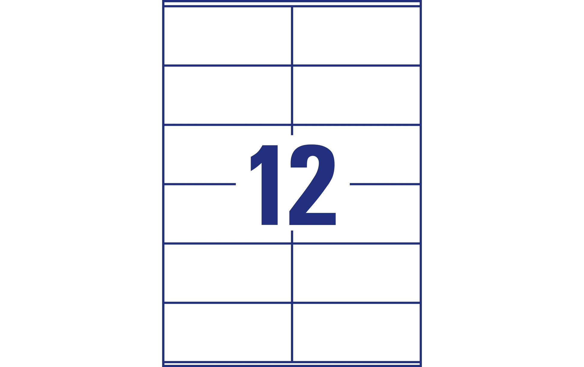 Avery Zweckform – Universal-Etiketten, 105 mm × 48 mm, weiss, Papier, permanent, 1200 Stk.