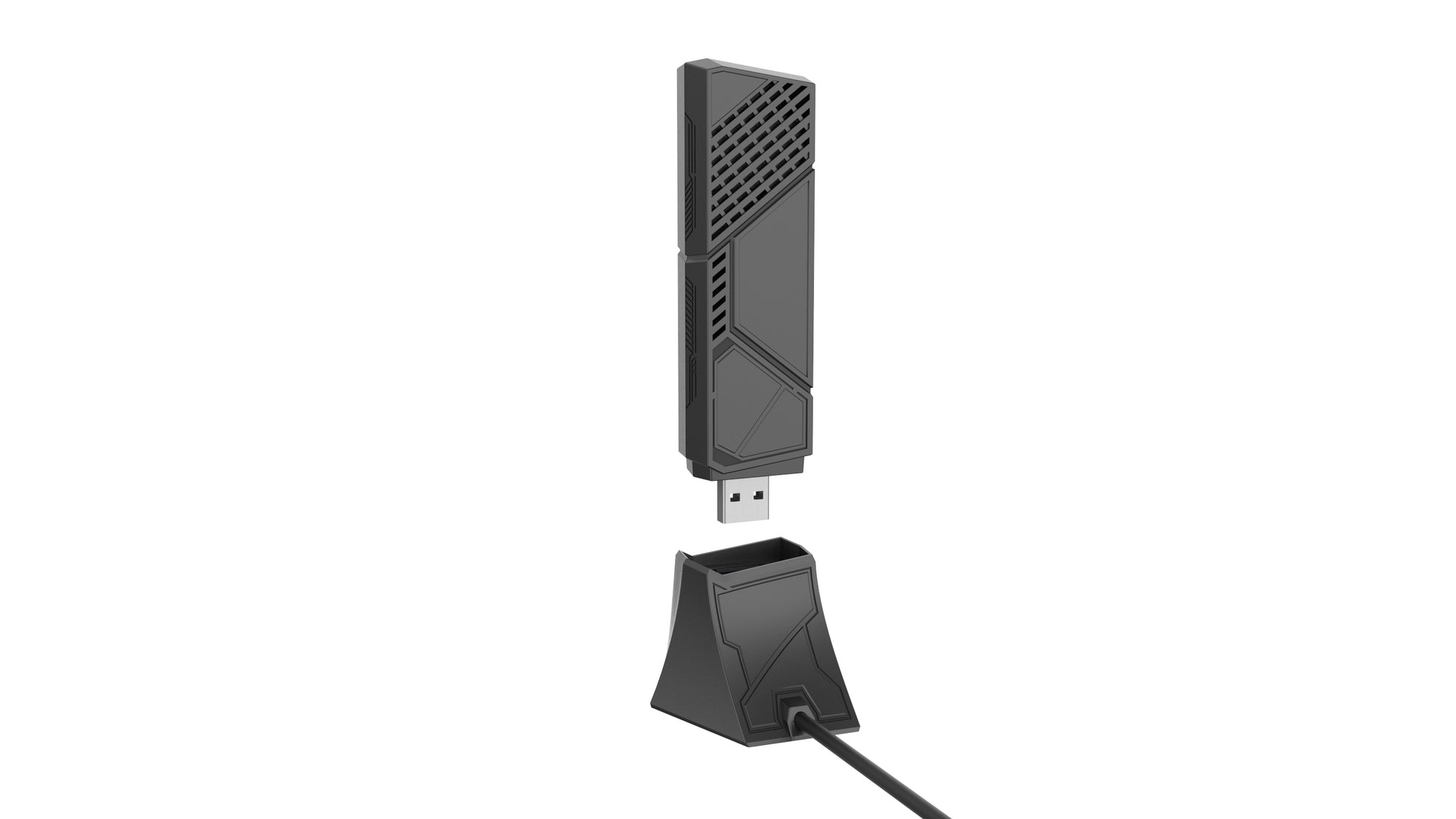ASUS ROG USB-BE92 USB-WLAN-Adapter – Wi-Fi 7 (802.11be) Tri-Band, bis 6500 Mbit/s, USB 3.2 Gen 1 – für PC
