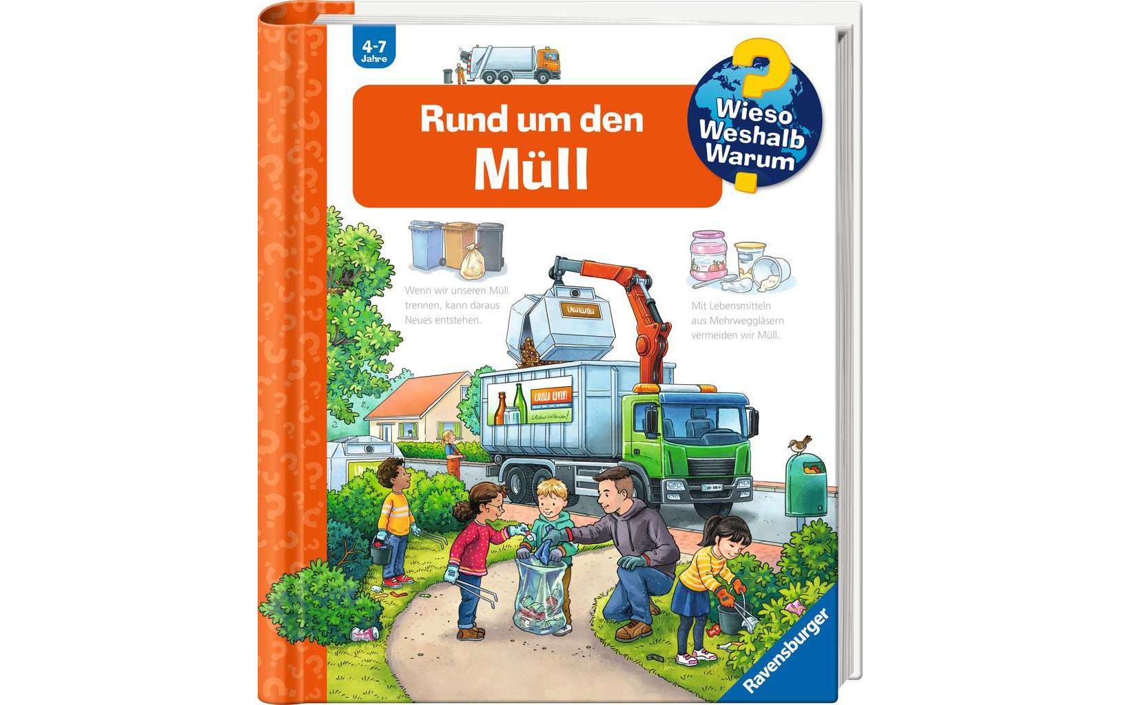 Ravensburger Buch – Wieso? Weshalb? Warum? – Rund um den Müll (Band 74), Spiralbindung, 16 Seiten, ab 4 Jahren