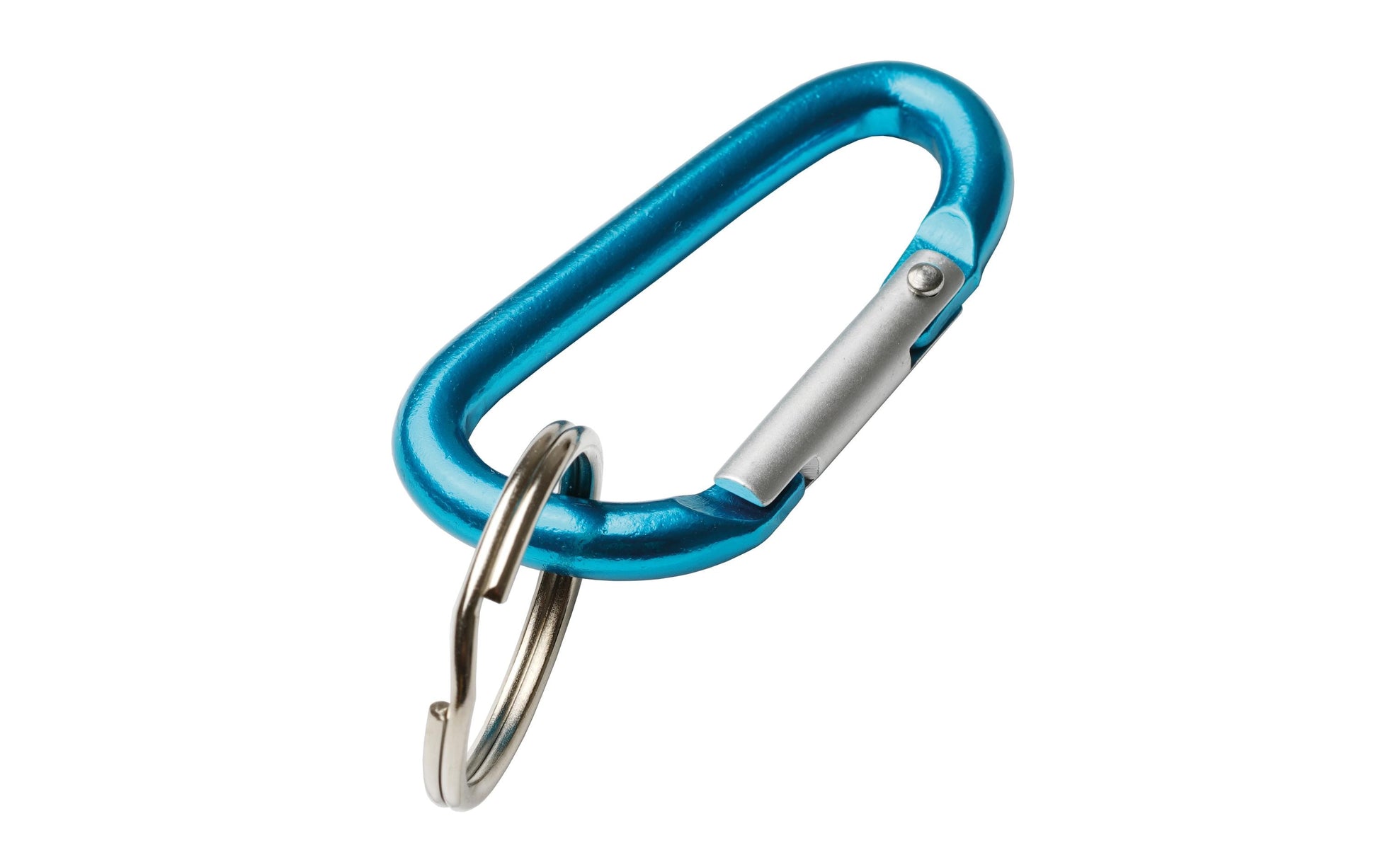 Rieffel Schlüsselanhänger – Karabiner, Aluminium, Grün/Silber, 50 mm