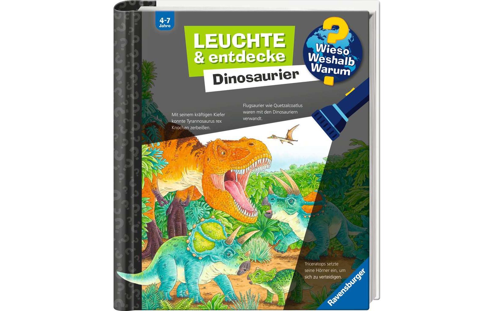 Ravensburger Buch – Wieso? Weshalb? Warum? Leuchte und entdecke: Dinosaurier, 16 Seiten, ab 4 Jahren