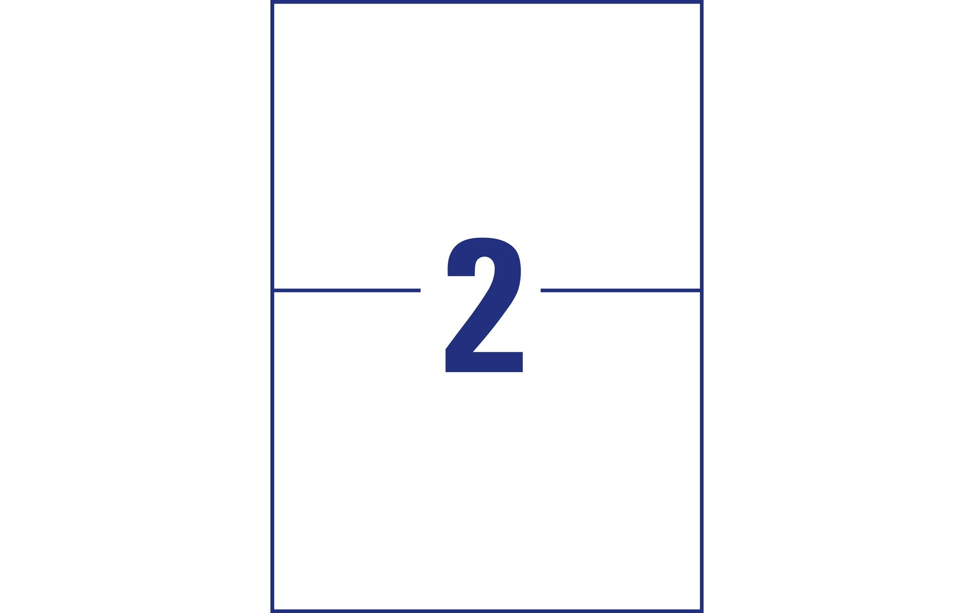 Avery Druckeretiketten, 210 mm × 148 mm, weiss, Papier, permanent, 220 Blatt (440 Etiketten)