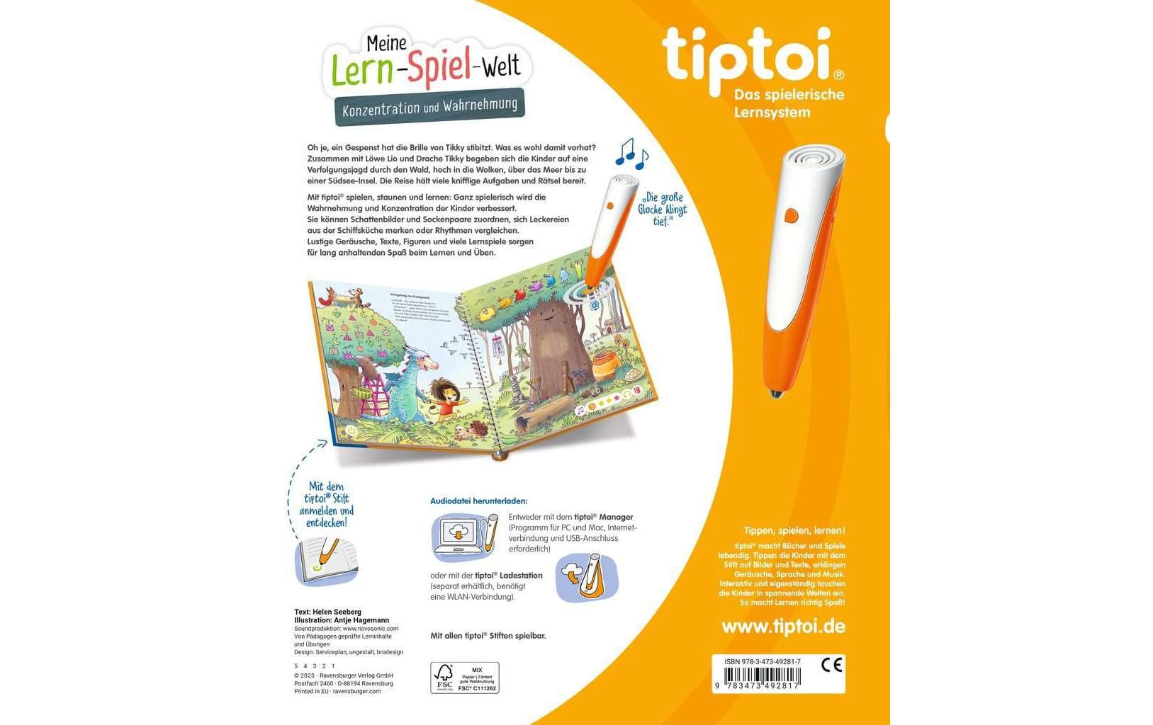 Ravensburger Lernbuch – tiptoi: Meine Lern-Spiel-Welt, 16 Seiten, Deutsch, ab 4 Jahren