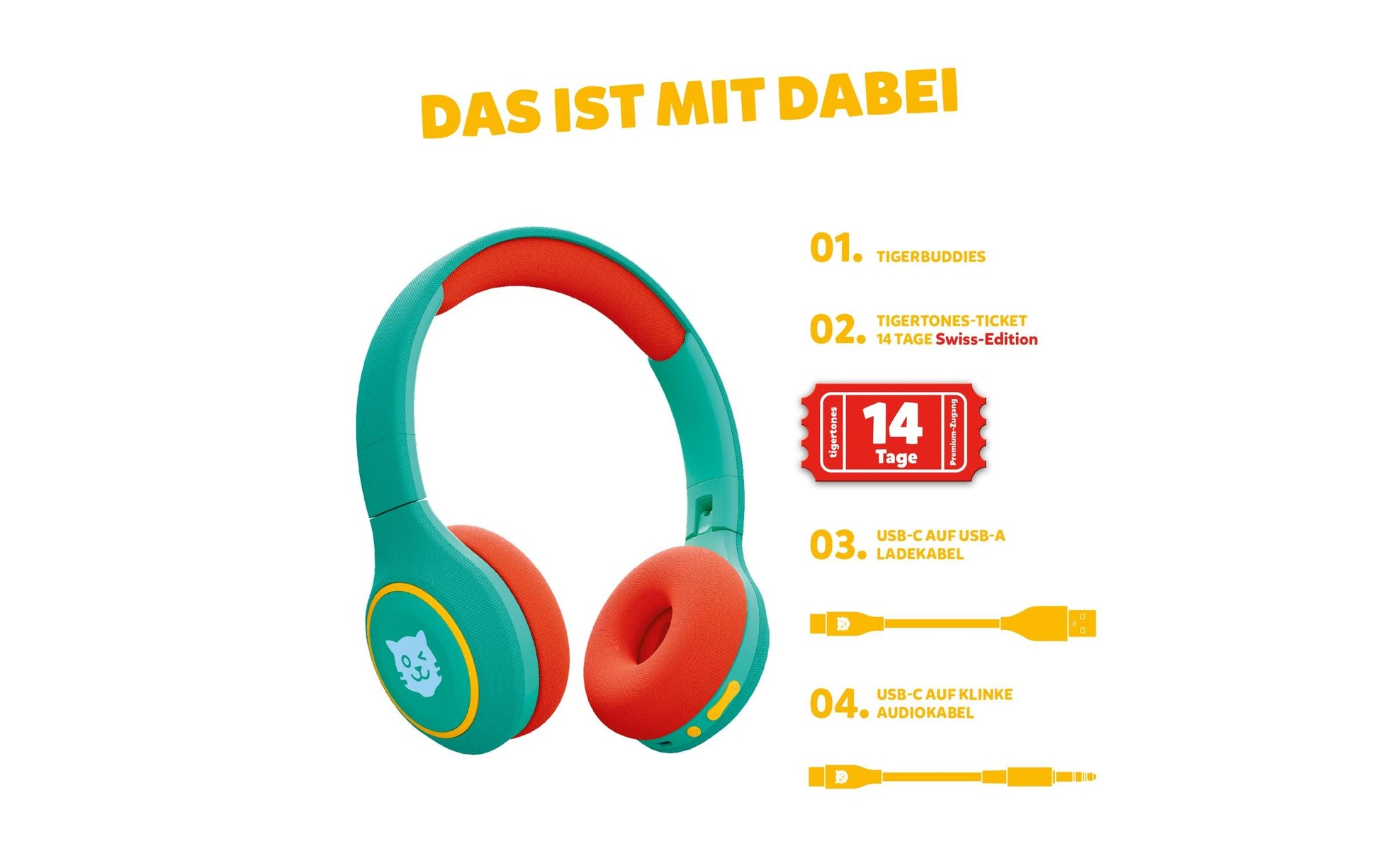 Tigermedia Tigerbuddies Kinderkopfhörer – Grün