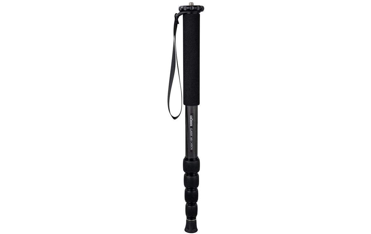 Dörr Monopod Classic 165 Einbeinstativ – Carbon, bis 165 cm – 8 kg Traglast – 1/4", 3/8" – Schwarz