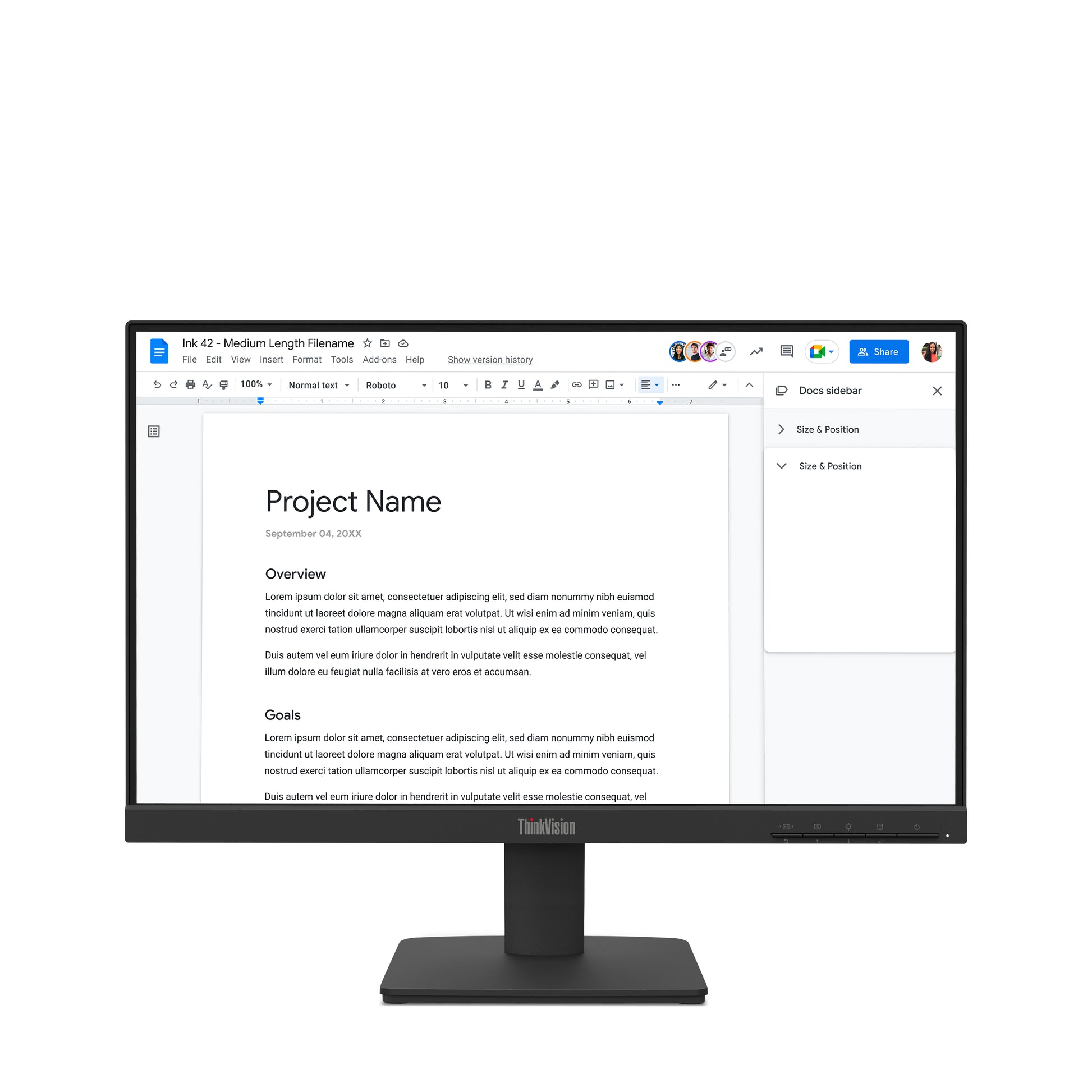 Lenovo ThinkVision S22-4e – 21,5", 1920 × 1080 (Full HD), IPS, 100 Hz