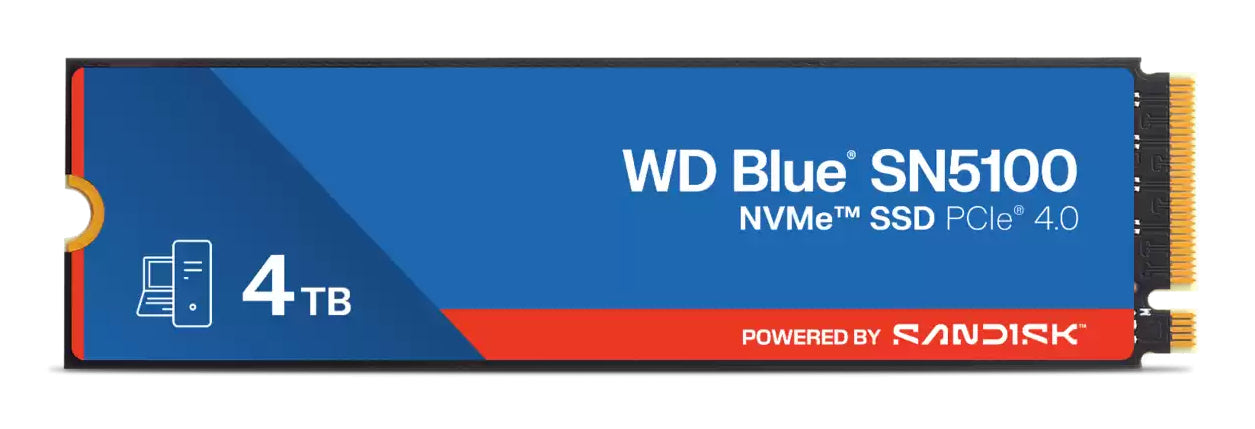 Western Digital WD Blue SN5100 – M.2 2280 NVMe PCIe 4.0, 6900 MB/s Lesen, 6700 MB/s Schreiben
