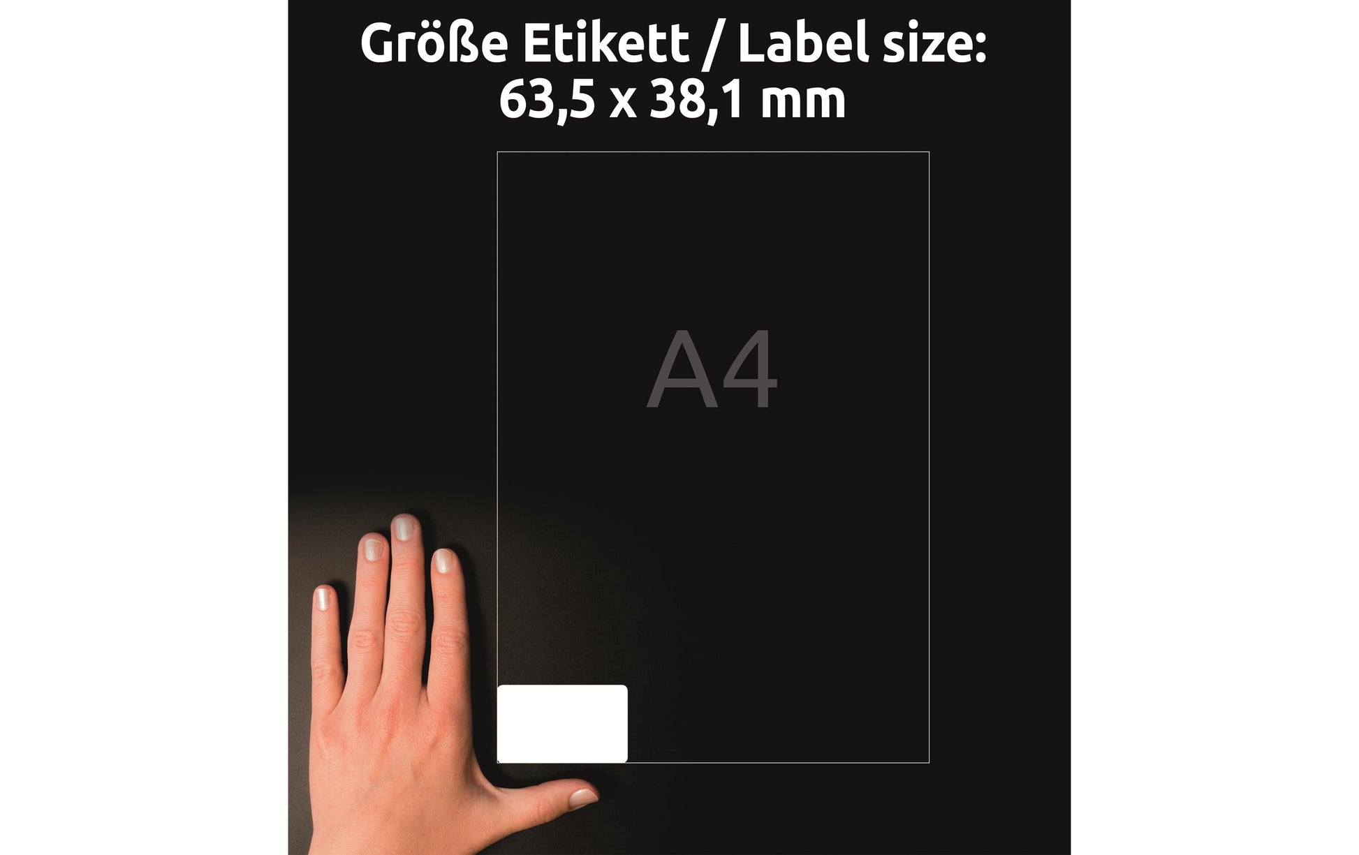 Avery Drucketiketten, 64 mm × 38 mm, weiss, Papier, wiederablösbar, 630 Etiketten (30 Blatt)