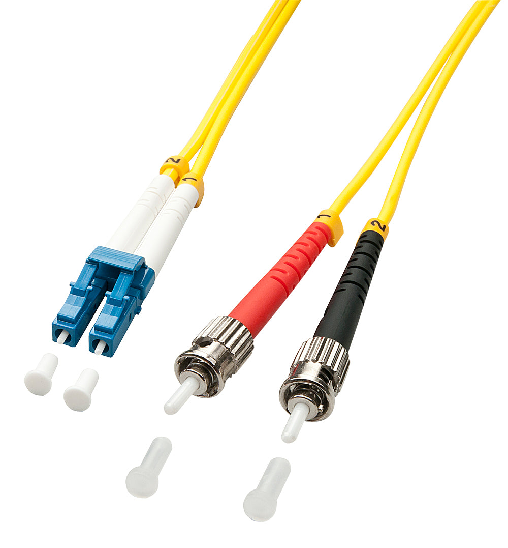 Lindy LWL-Patchkabel – LC-ST, Single-Mode, 5 m, Gelb