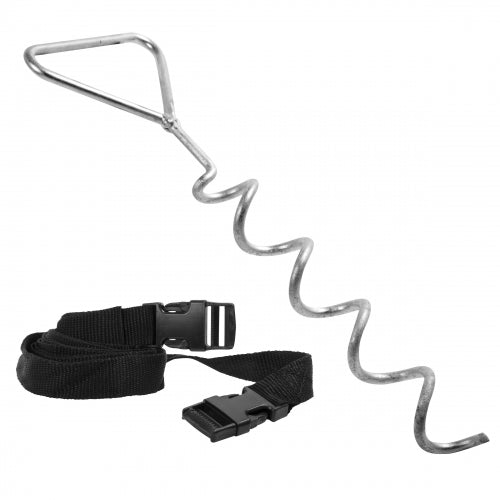 HUDORA Trampolin-Verankerungs-Set – 25 × 1700 mm, Stahl, Schwarz, Silber