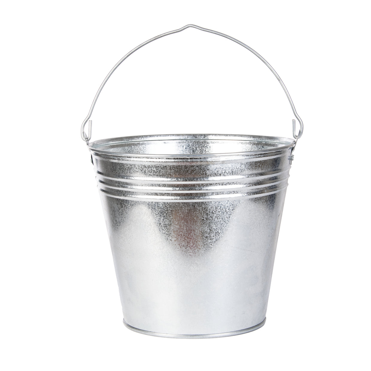 Esschert Design Putzeimer Zinkeimer XL – 14,7 l – rund – silber