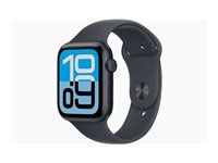 Apple Watch SE (2025) – Smartwatch – 44 mm, GPS, OLED, Ion-X Glas, 50 m, Mitternacht, Bandgrösse M/L